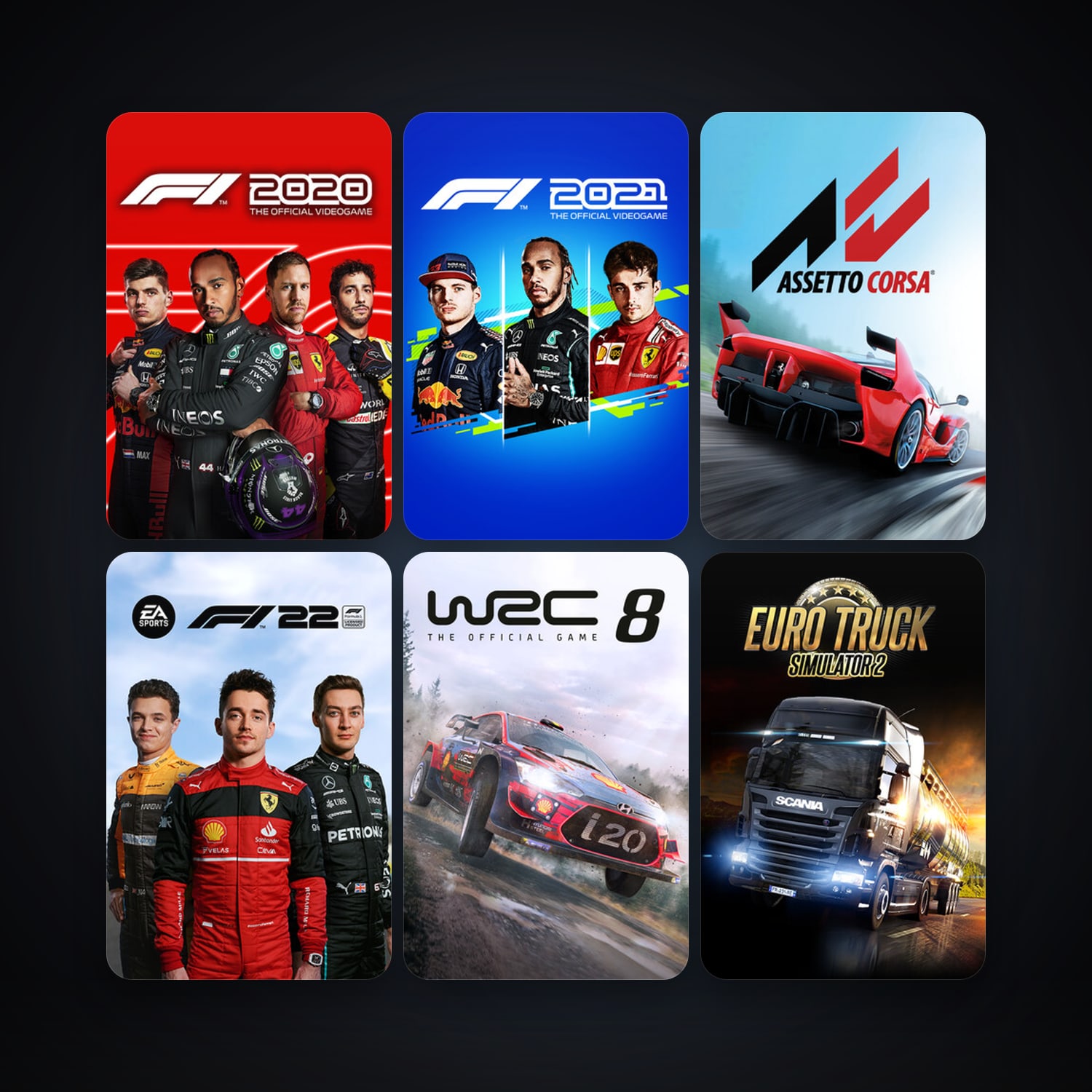 Euro Truck Simulator 2 + Assetto Corsa, 16 games, clean — HabibiAccounts