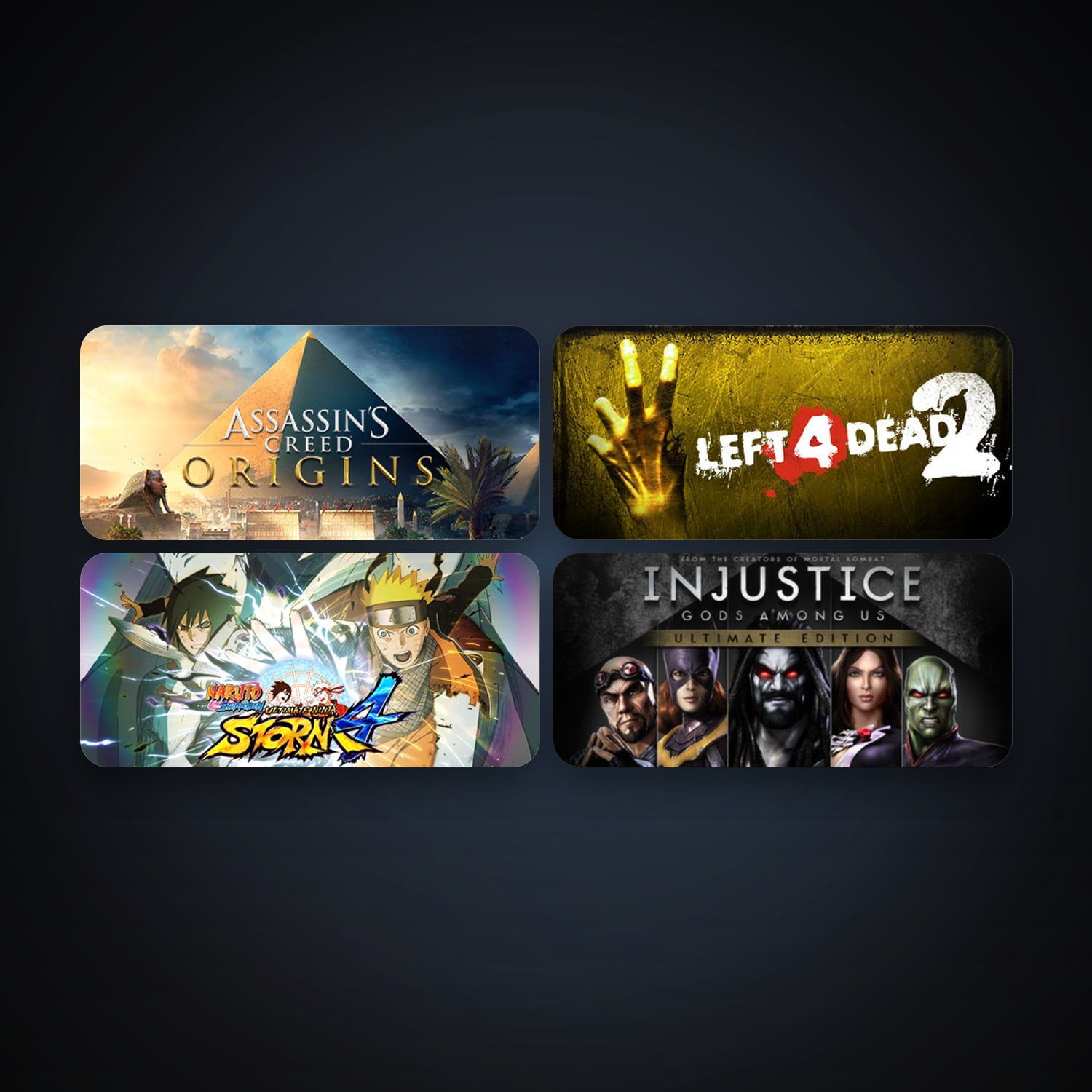 Left 4 Dead 2 + Injustice: Gods Among Us Ultimate Edition, 15 games, clean — HabibiAccounts