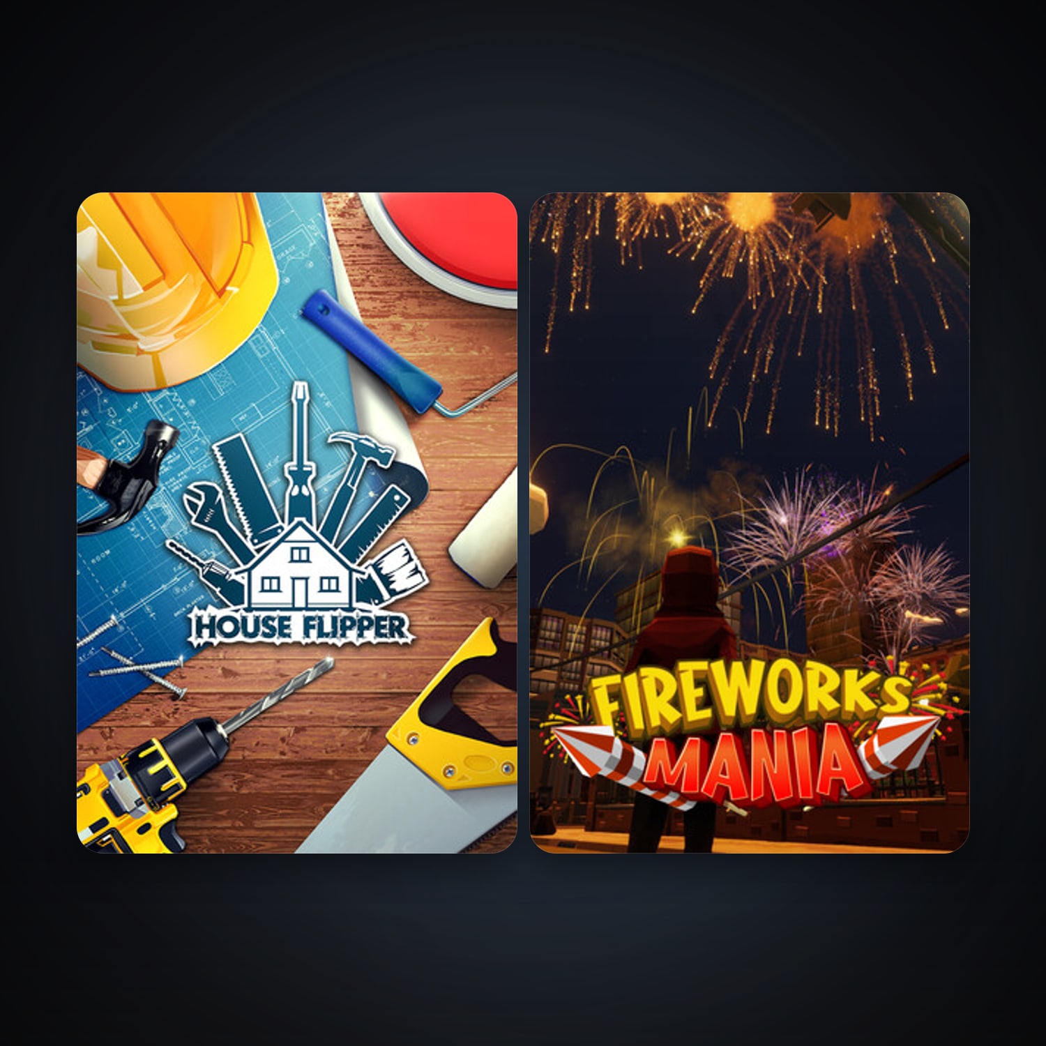 Steam account: House Flipper + Fireworks Mania - An Explosive Simulator, 3 games, clean — HabibiAccounts