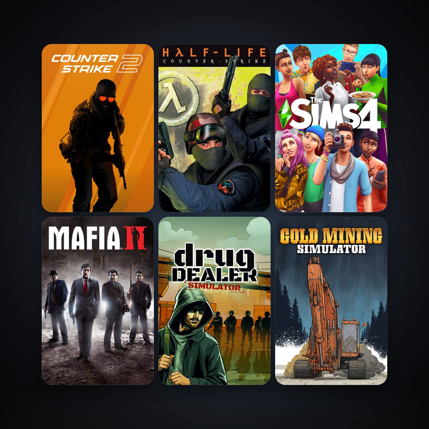 Counter-Strike + Counter-Strike: Source, 33 games, Steam 10, clean — HabibiAccounts