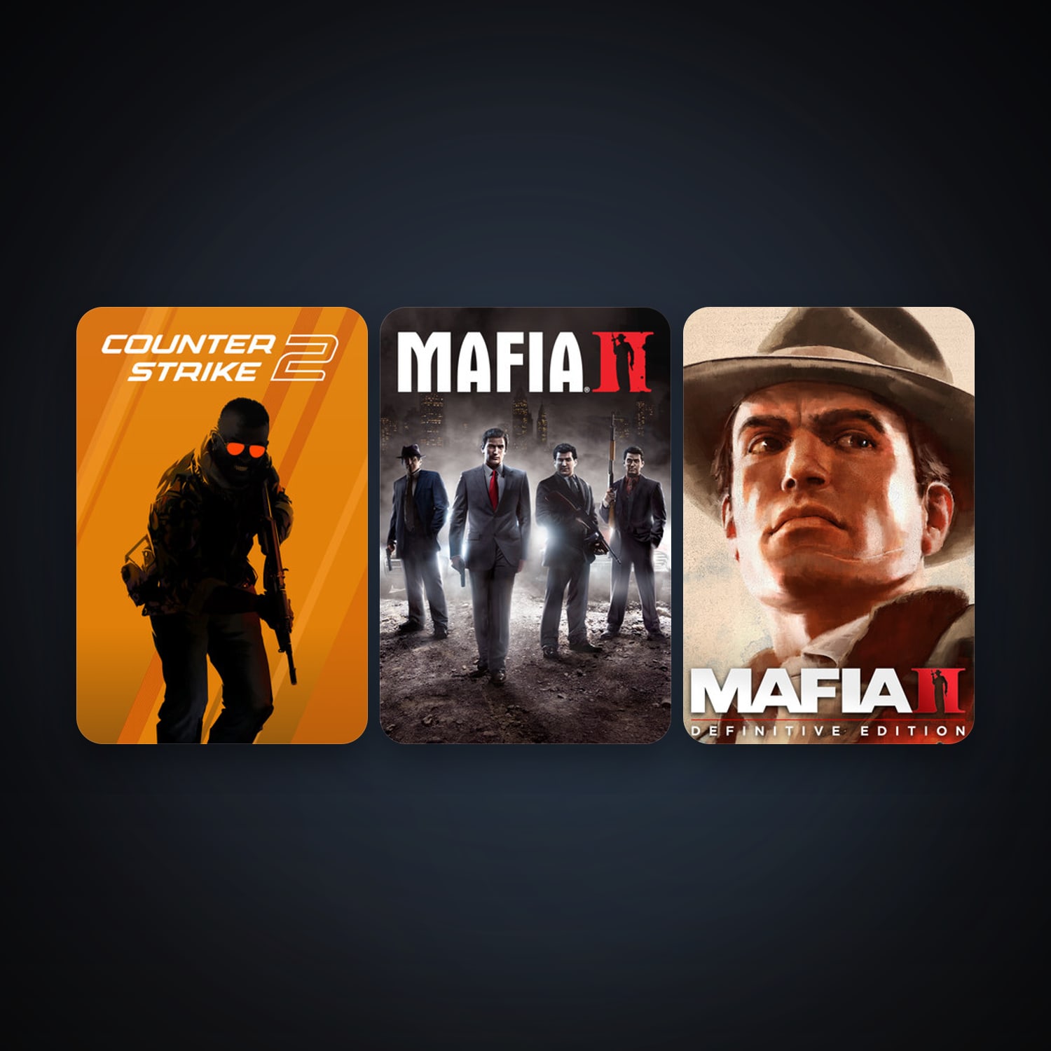 CS2 Prime + Mafia II, 3 games, clean — HabibiAccounts