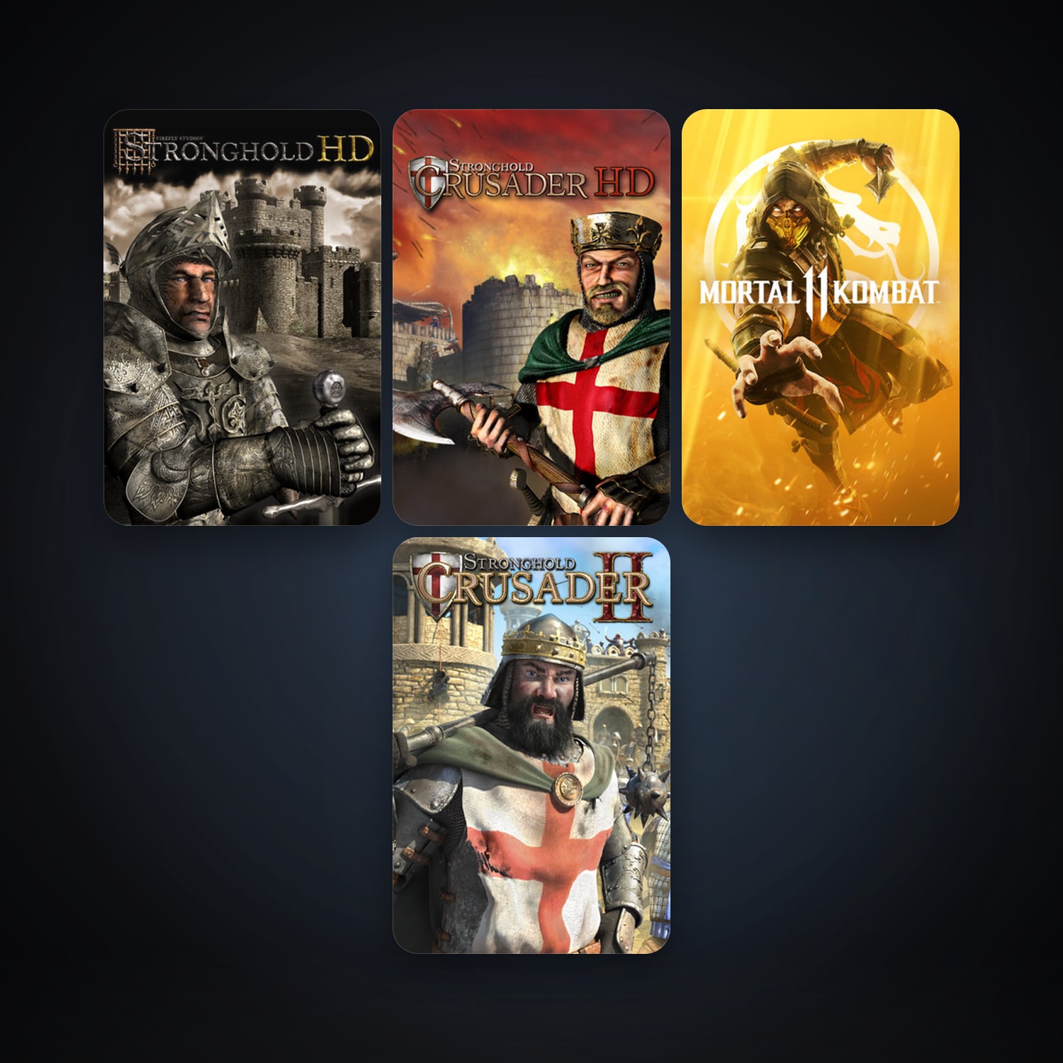 Stronghold HD + Stronghold Crusader HD, 5 games, clean — HabibiAccounts