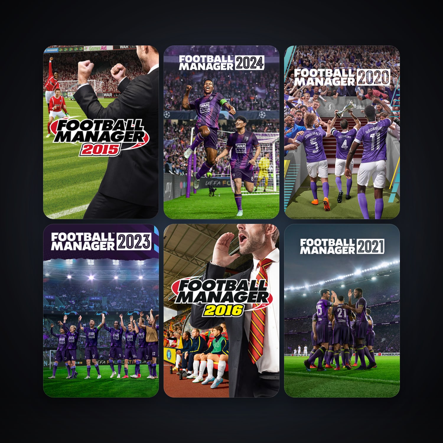Football Manager 2015 + Football Manager 2016, 16 games, clean — HabibiAccounts