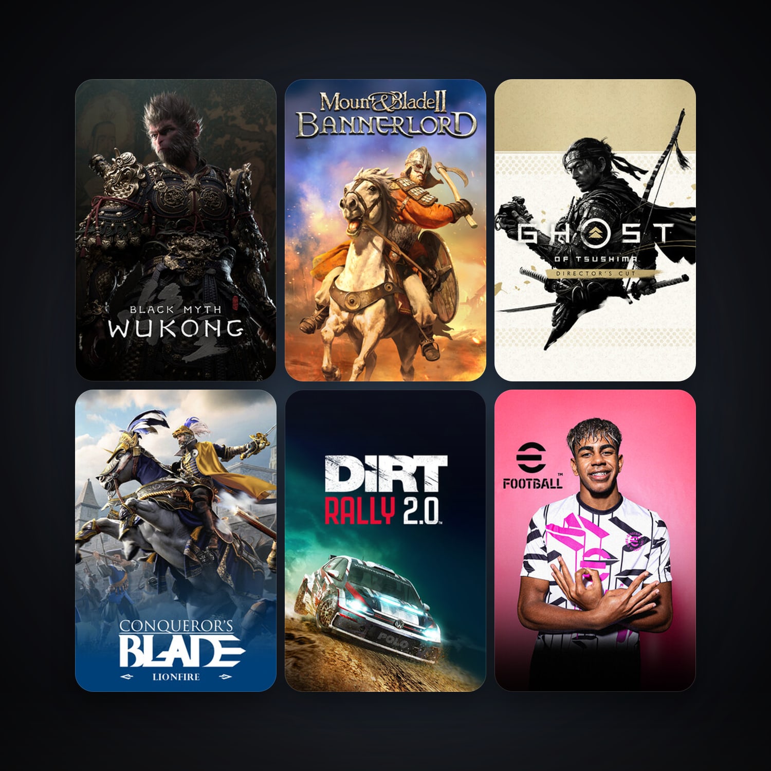 Mount & Blade II: Bannerlord + DiRT Rally 2.0, 15 games, clean — HabibiAccounts