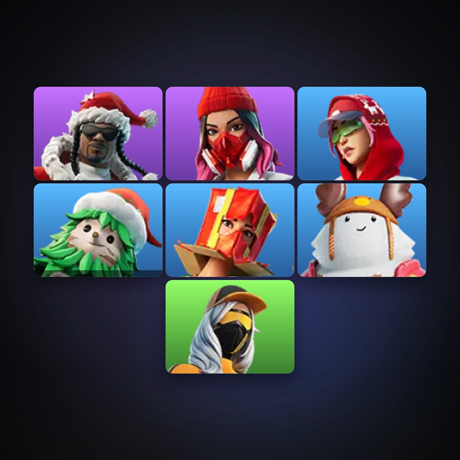 Fortnite account with Santa Dogg & Yulejacket — 7 skins — 900 V-Bucks — lvl 335 — HabibiAccounts