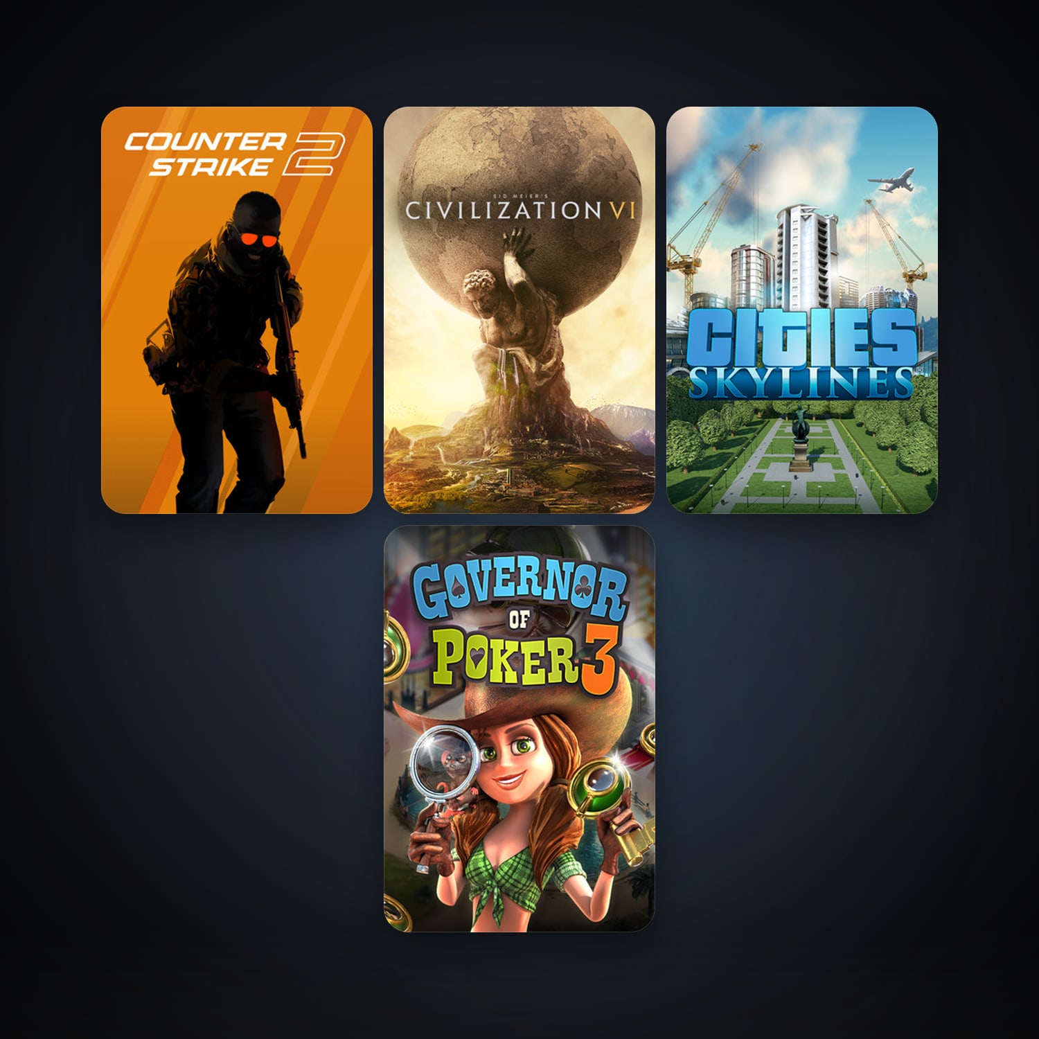 CS2 Prime + Cities: Skylines, 7 games, clean — HabibiAccounts