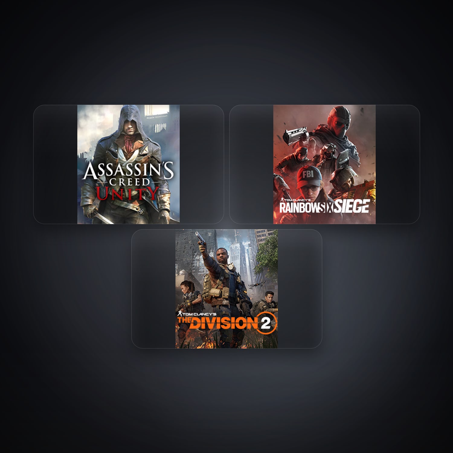 Ubisoft Assassin's Creed Unity + Tom Clancy's Rainbow Six Siege (Steam) — TW — 3 games — HabibiAccounts