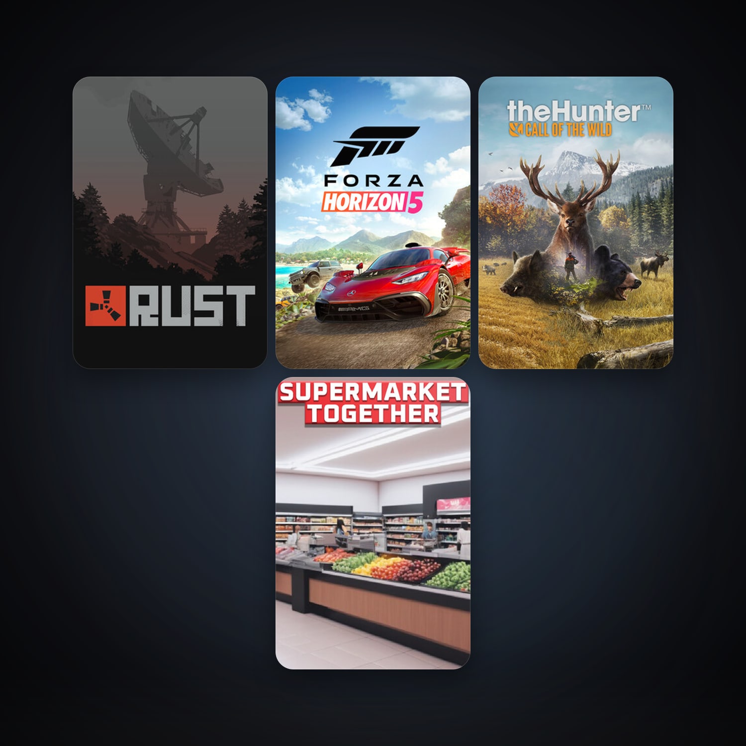 Rust + theHunter: Call of the Wild, 9 games, clean — HabibiAccounts