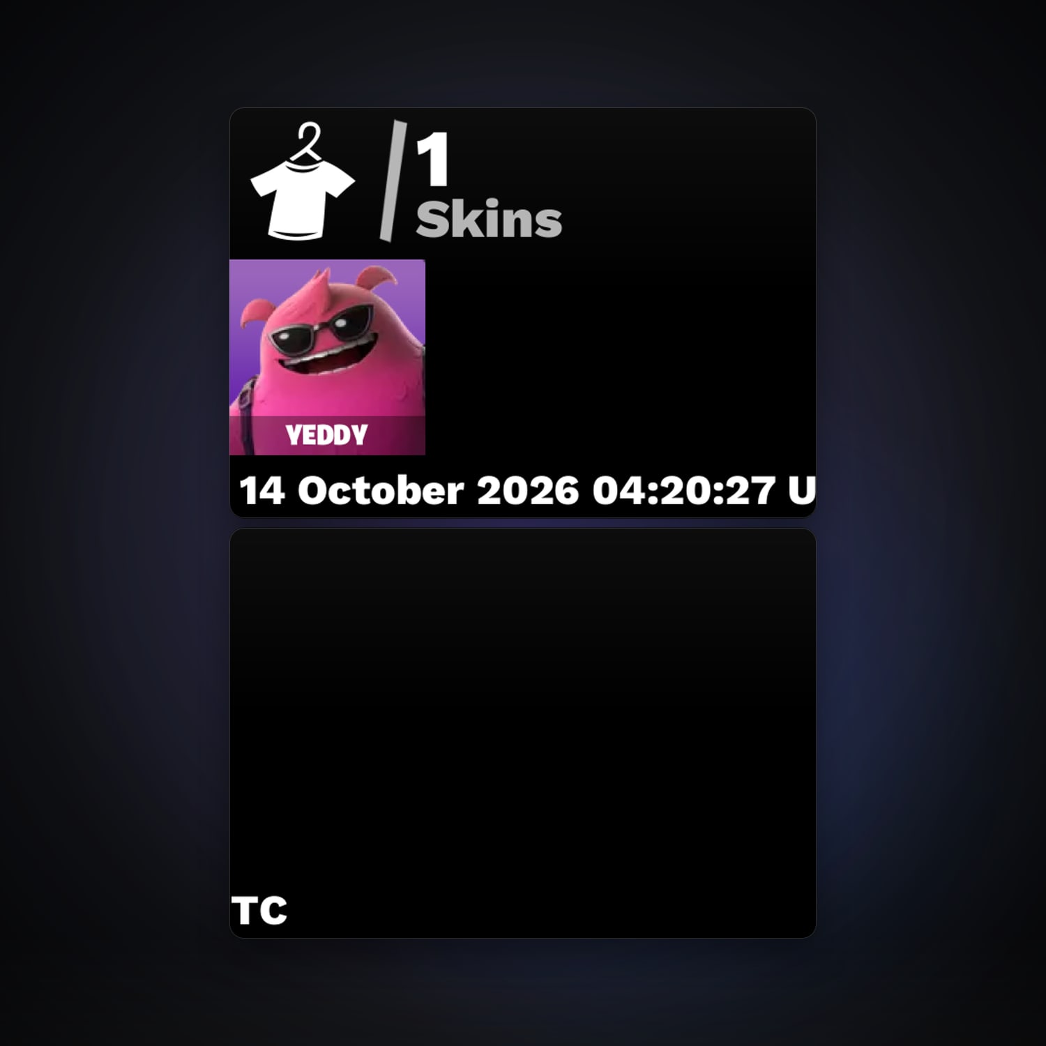 Fortnite account with Yeddy — 1 skin — 300 V-Bucks — lvl 106 — HabibiAccounts
