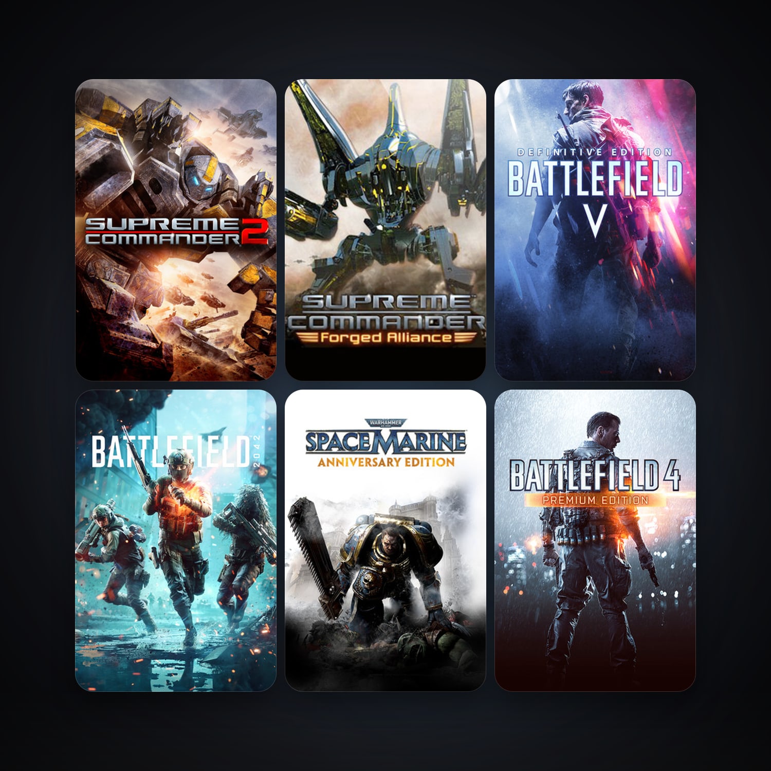 Supreme Commander: Forged Alliance + Supreme Commander 2, 12 games, clean — HabibiAccounts