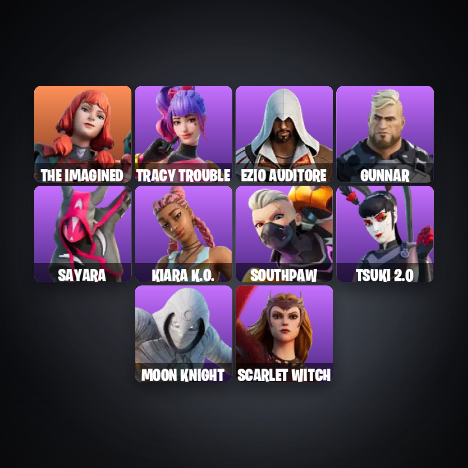 Fortnite account with The Imagined & Tracy Trouble — 13 skins — 100 V-Bucks — lvl 103 — HabibiAccounts