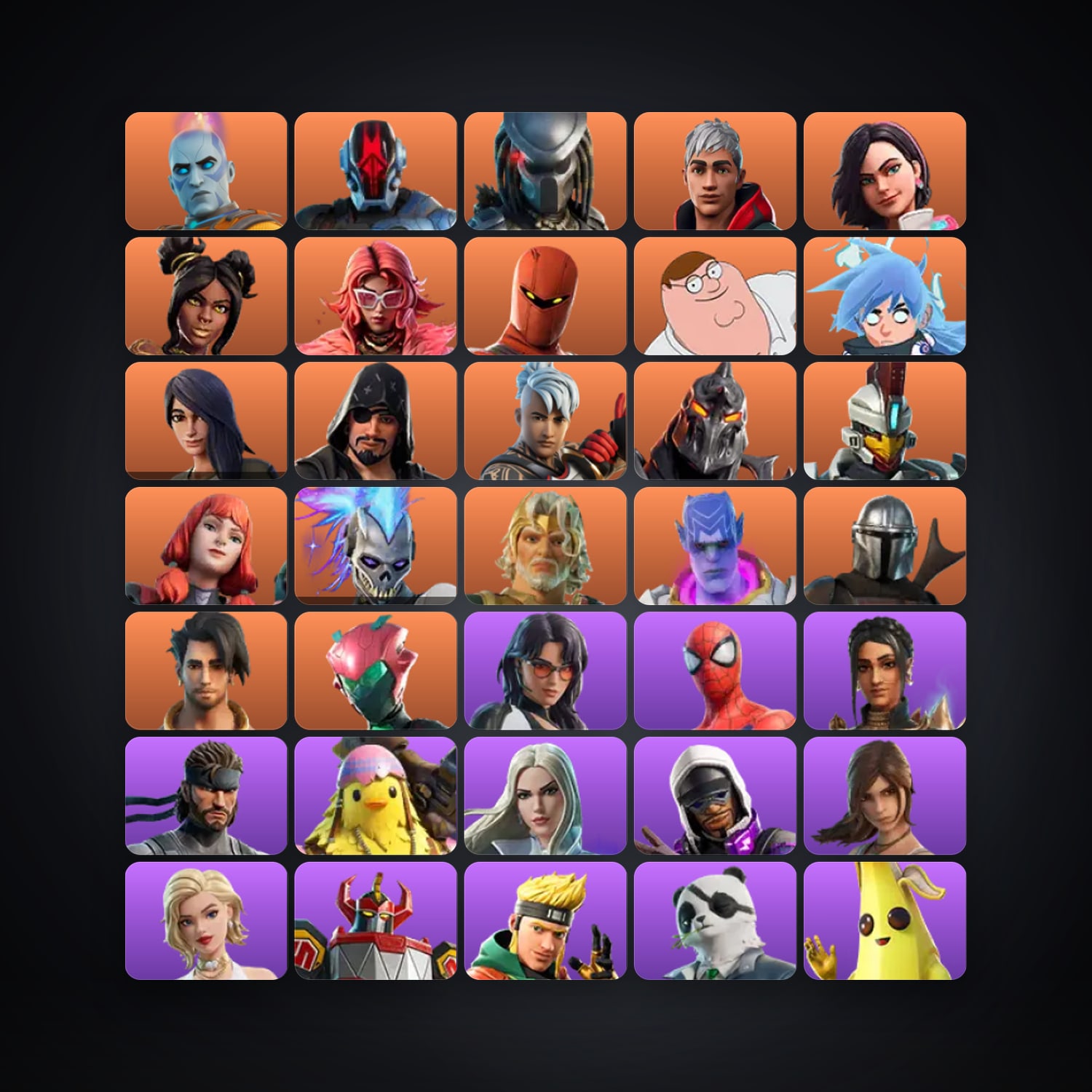 Fortnite account with Peely & The Origin — 134 skins — 600 V-Bucks — lvl 2746 — HabibiAccounts
