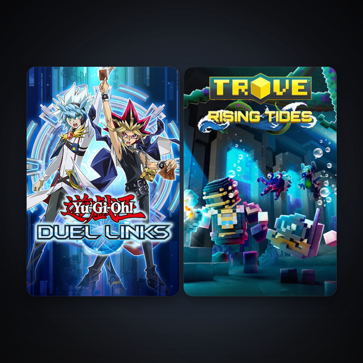 Trove + Yu-Gi-Oh! Duel Links, 9 games, clean — HabibiAccounts