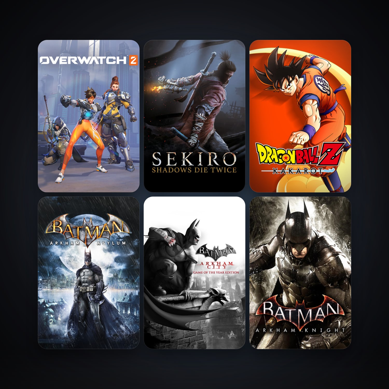 Batman: Arkham Asylum Game of the Year Edition + Batman: Arkham City - Game of the Year Edition, 10 games, clean — HabibiAccounts