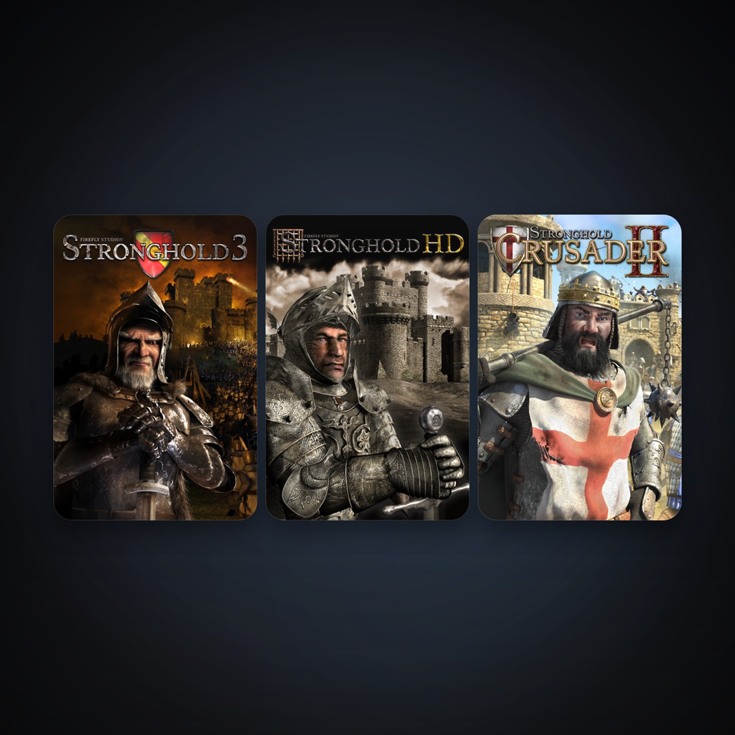 Stronghold HD + Stronghold 3 Gold, 3 games, clean — HabibiAccounts