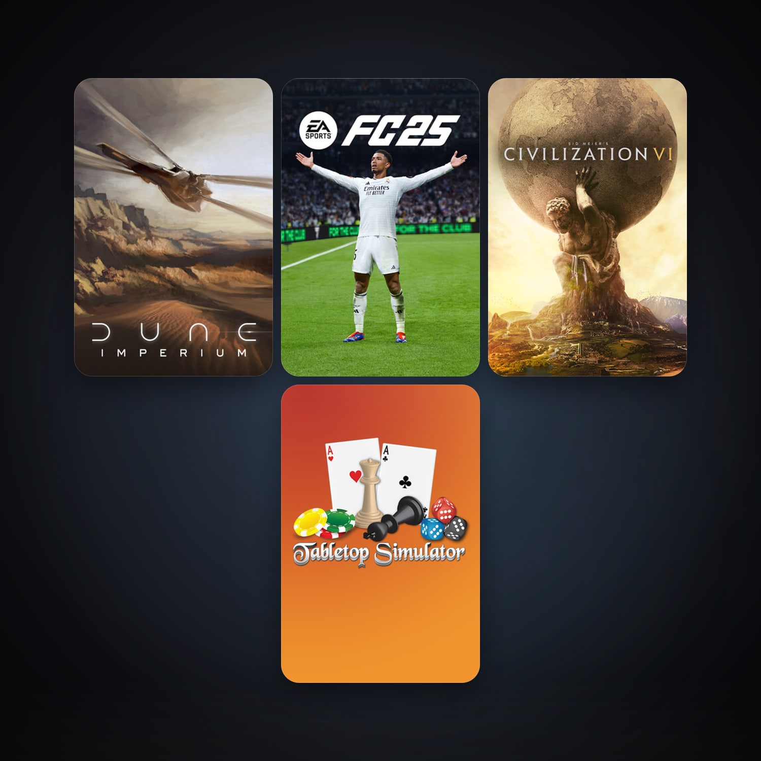 Tabletop Simulator + Sid Meier's Civilization VI, 5 games, clean — HabibiAccounts
