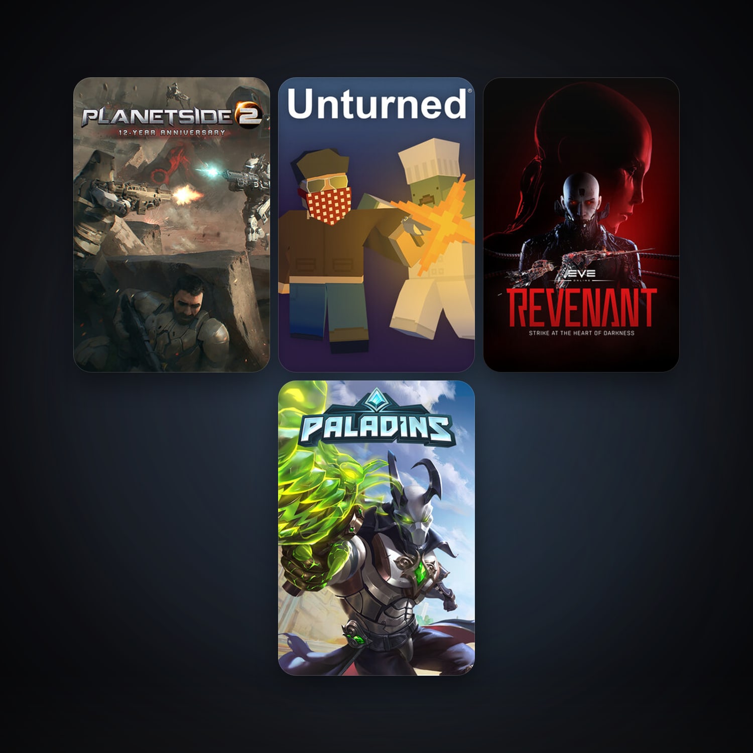 EVE Online + PlanetSide 2, 21 games, clean — HabibiAccounts