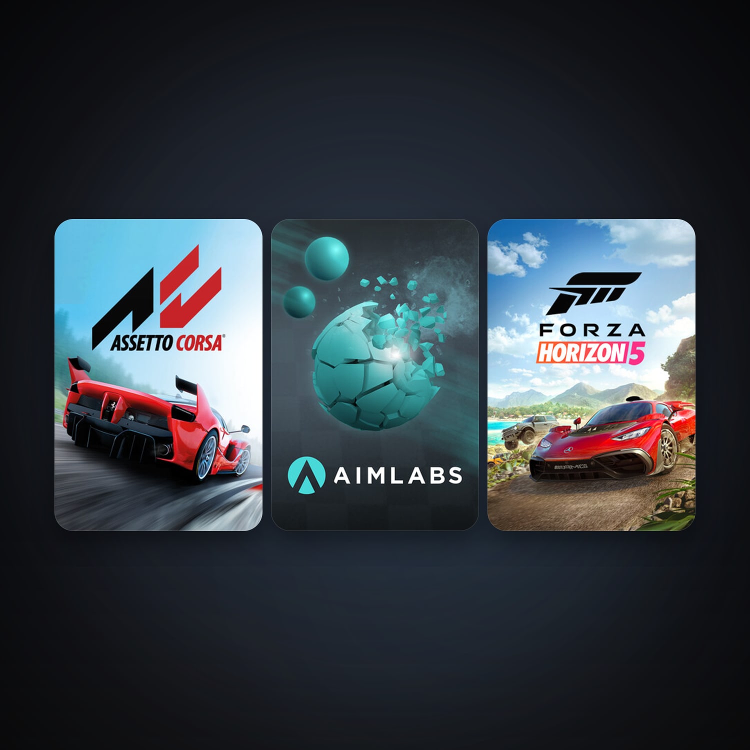 Assetto Corsa + Aimlabs, 4 games, clean — HabibiAccounts