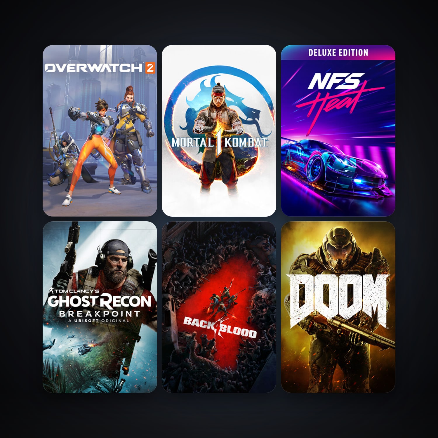 DOOM + Back 4 Blood, 33 games, clean — HabibiAccounts