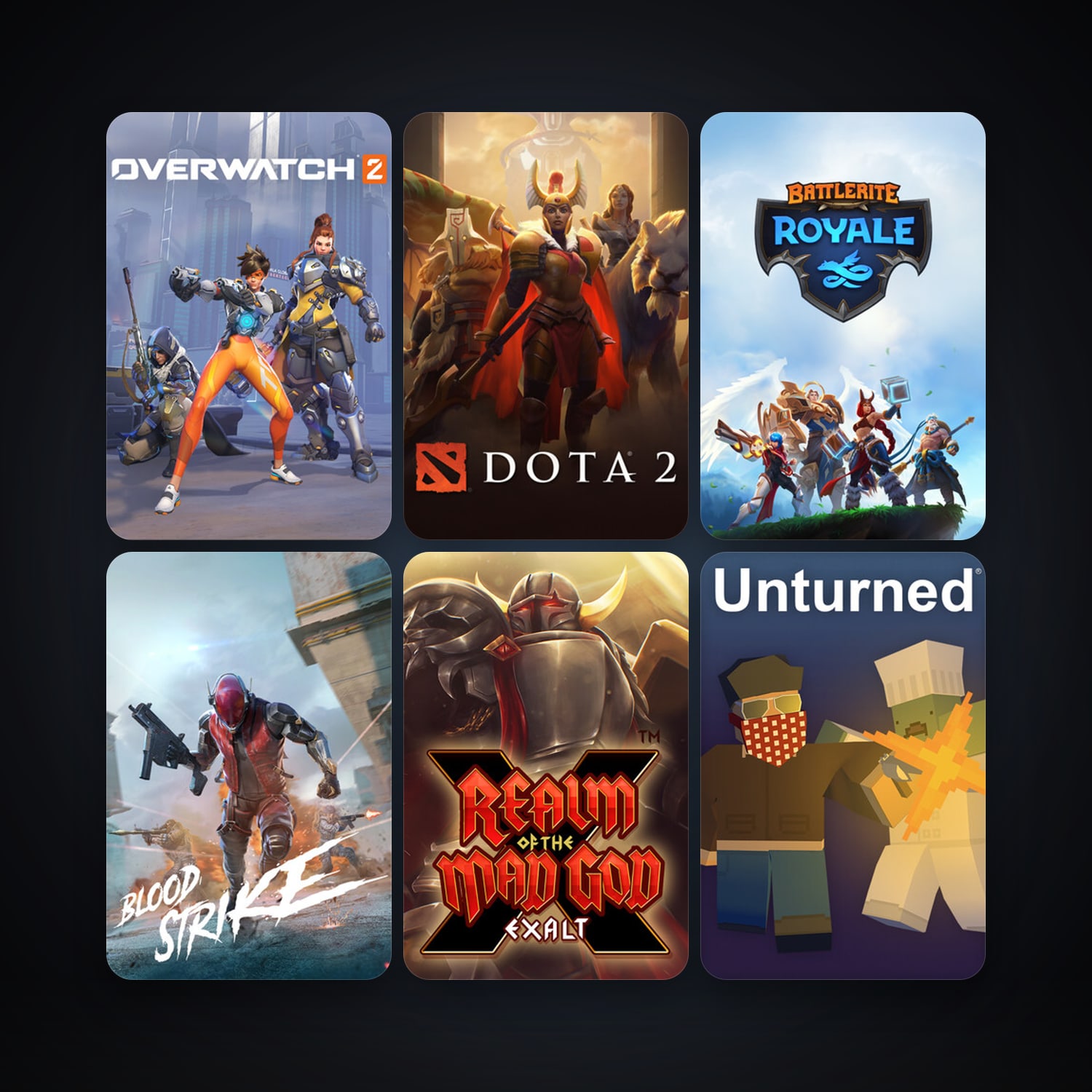 Dota 2 + Realm of the Mad God, 20 games, clean — HabibiAccounts