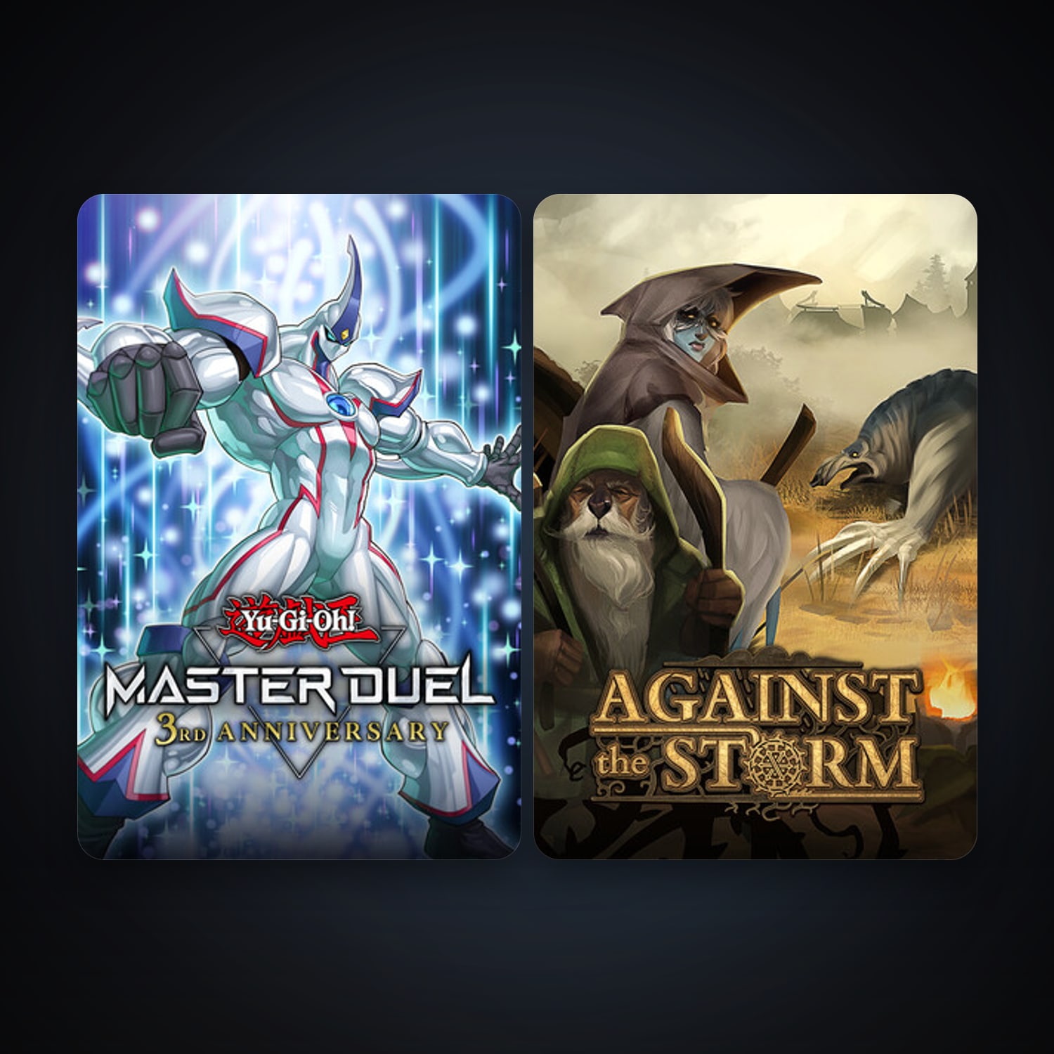 Against the Storm + Yu-Gi-Oh! Master Duel, 3 games, clean — HabibiAccounts