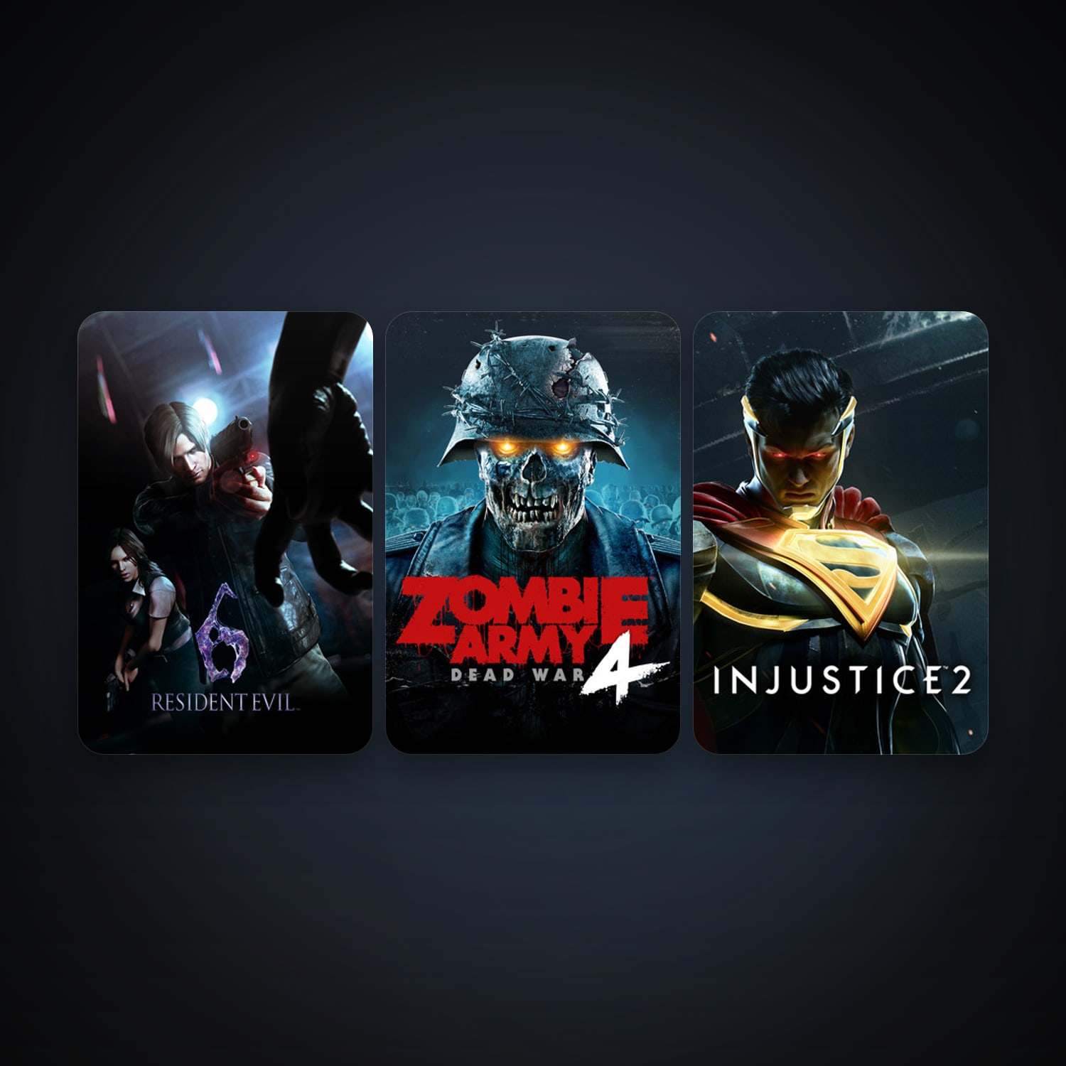 Resident Evil 6 + Injustice 2, 5 games, clean — HabibiAccounts