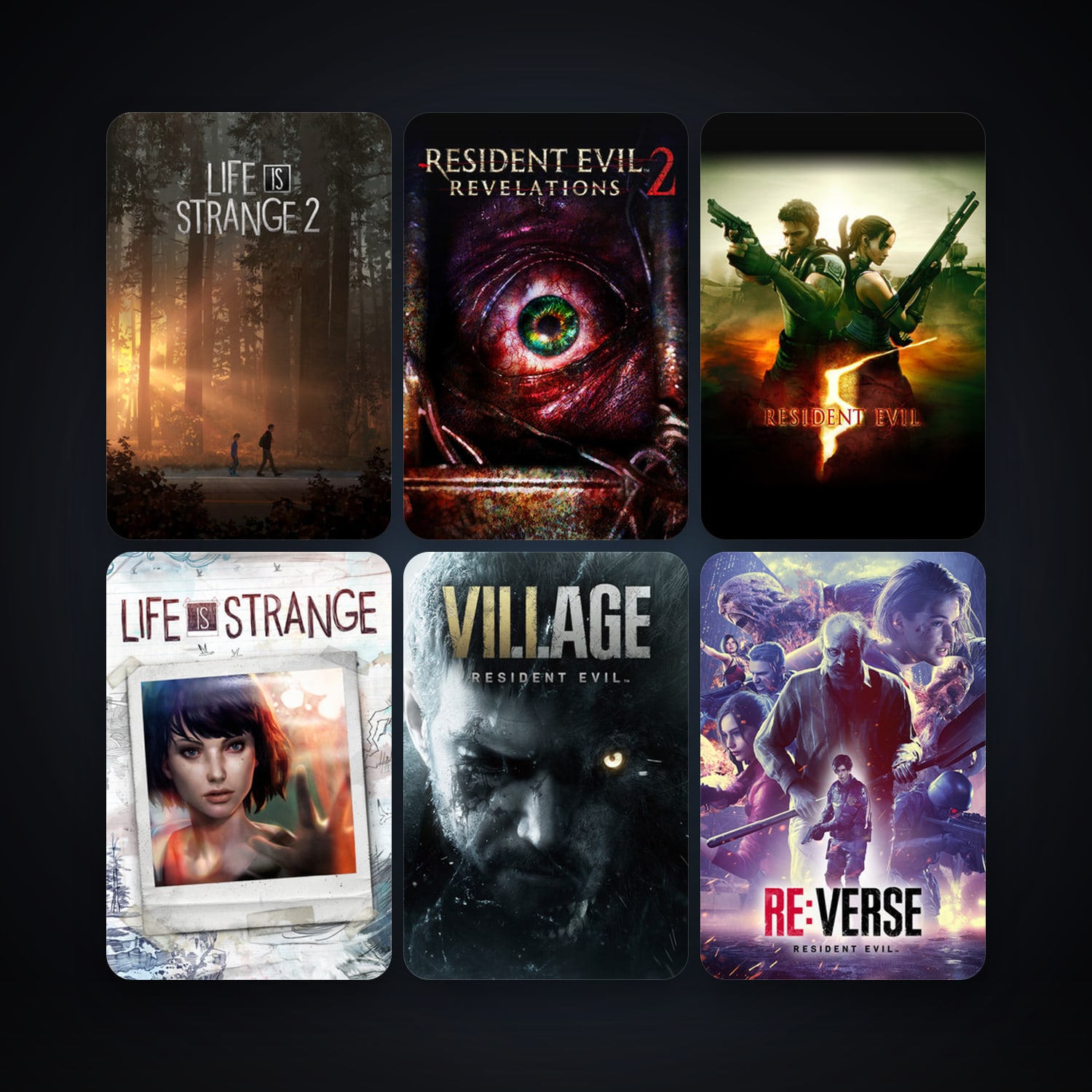 Resident Evil 5 + Resident Evil Revelations 2, 8 games, clean — HabibiAccounts
