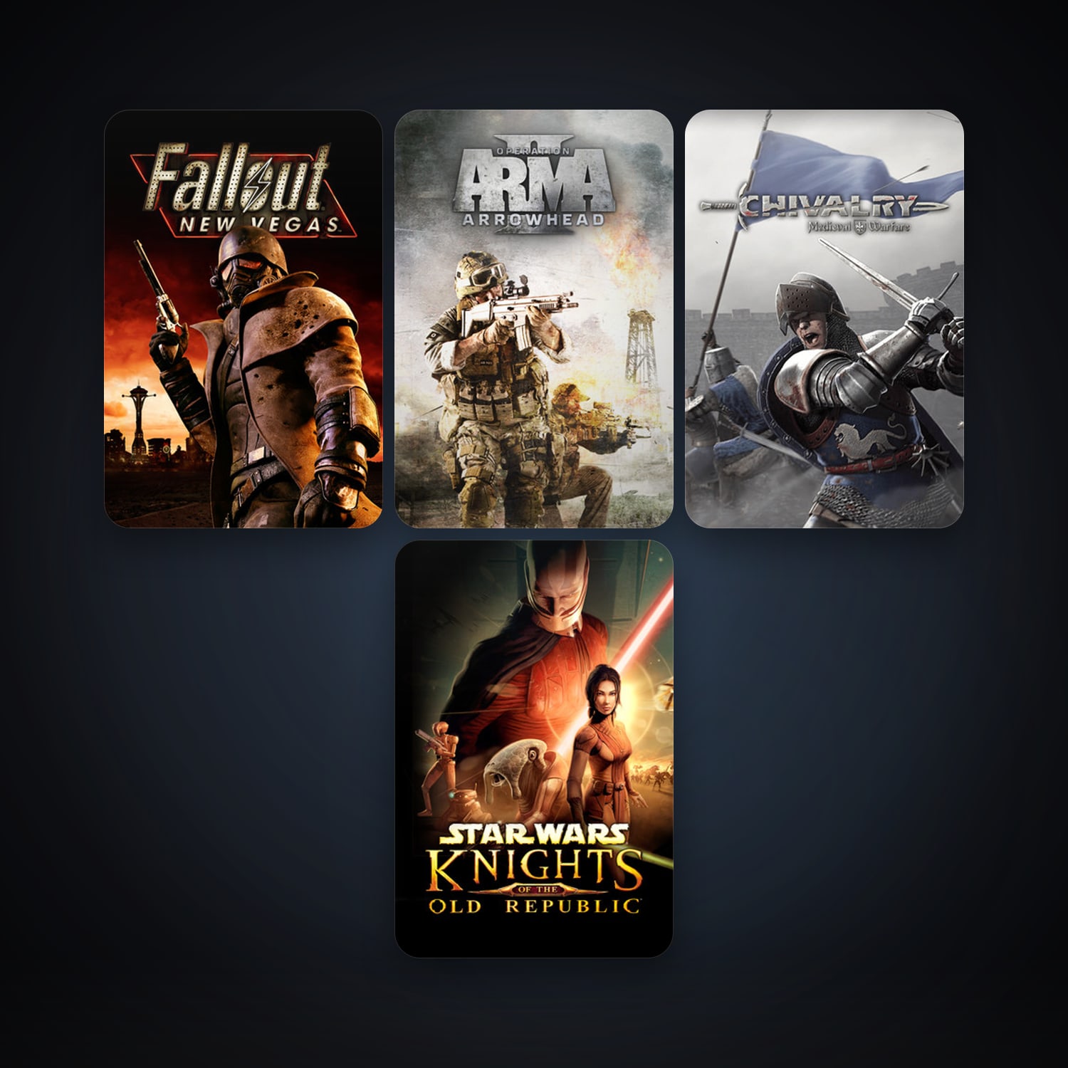 Fallout: New Vegas + STAR WARS - Knights of the Old Republic, 6 games, clean — HabibiAccounts