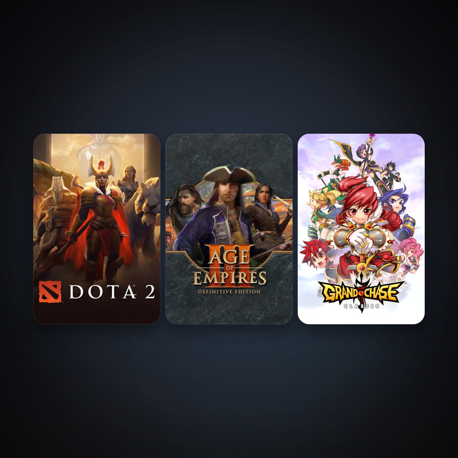 Dota 2 + Age of Empires III: Definitive Edition, 3 games, clean — HabibiAccounts