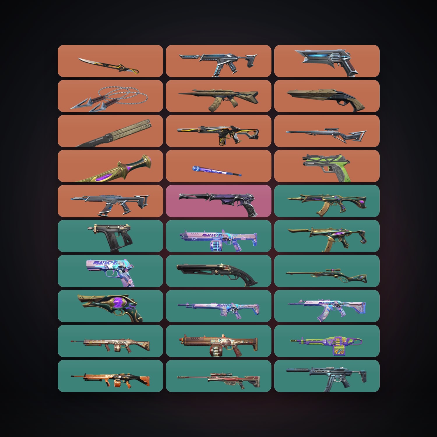 LA Bronze 1 locker — 5 knives, 45 skins, lvl 58 — HabibiAccounts