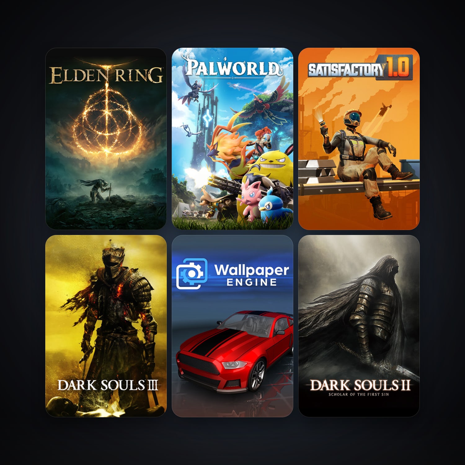 DARK SOULS II: Scholar of the First Sin + Hollow Knight, 61 games, clean — HabibiAccounts