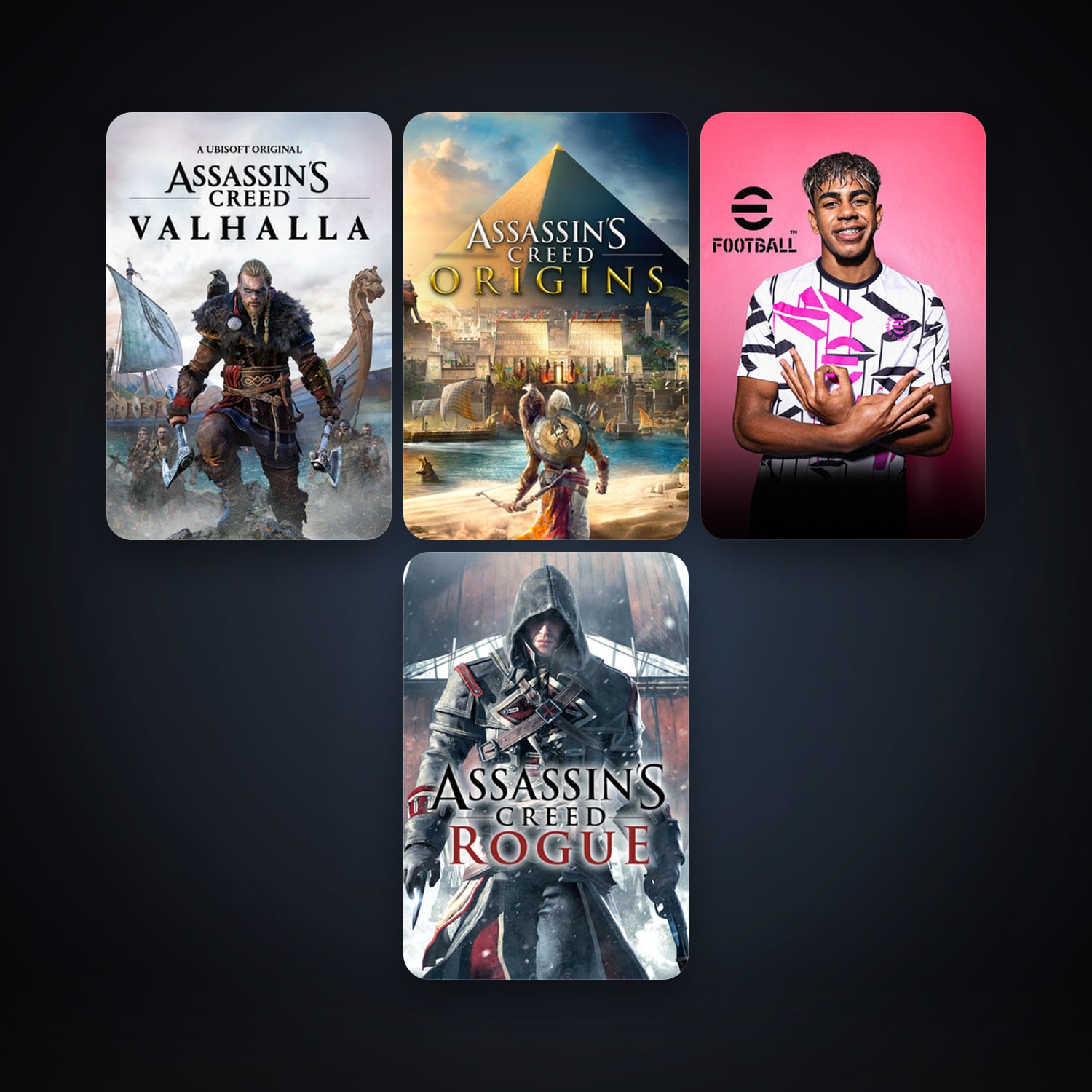 Assassin’s Creed Rogue + Assassin's Creed Origins, 8 games, clean — HabibiAccounts
