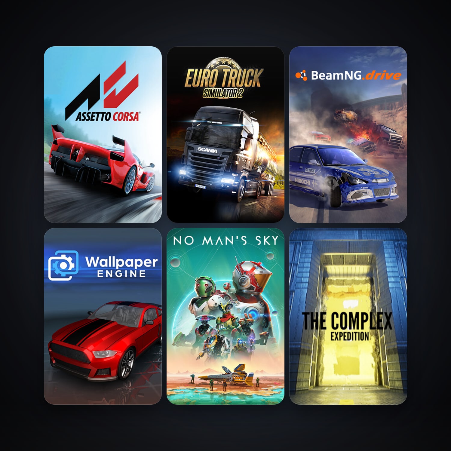 Euro Truck Simulator 2 + Assetto Corsa, 18 games, clean — HabibiAccounts