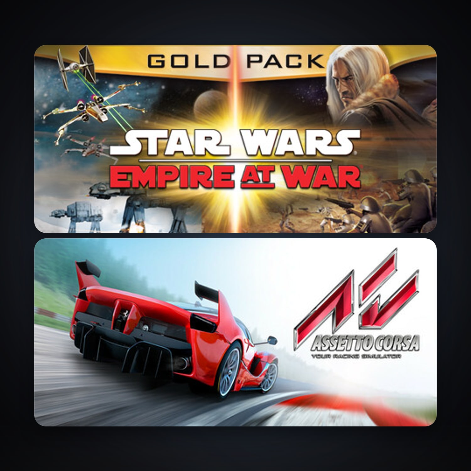 STAR WARS Empire at War - Gold Pack + Assetto Corsa, 4 games, clean — HabibiAccounts