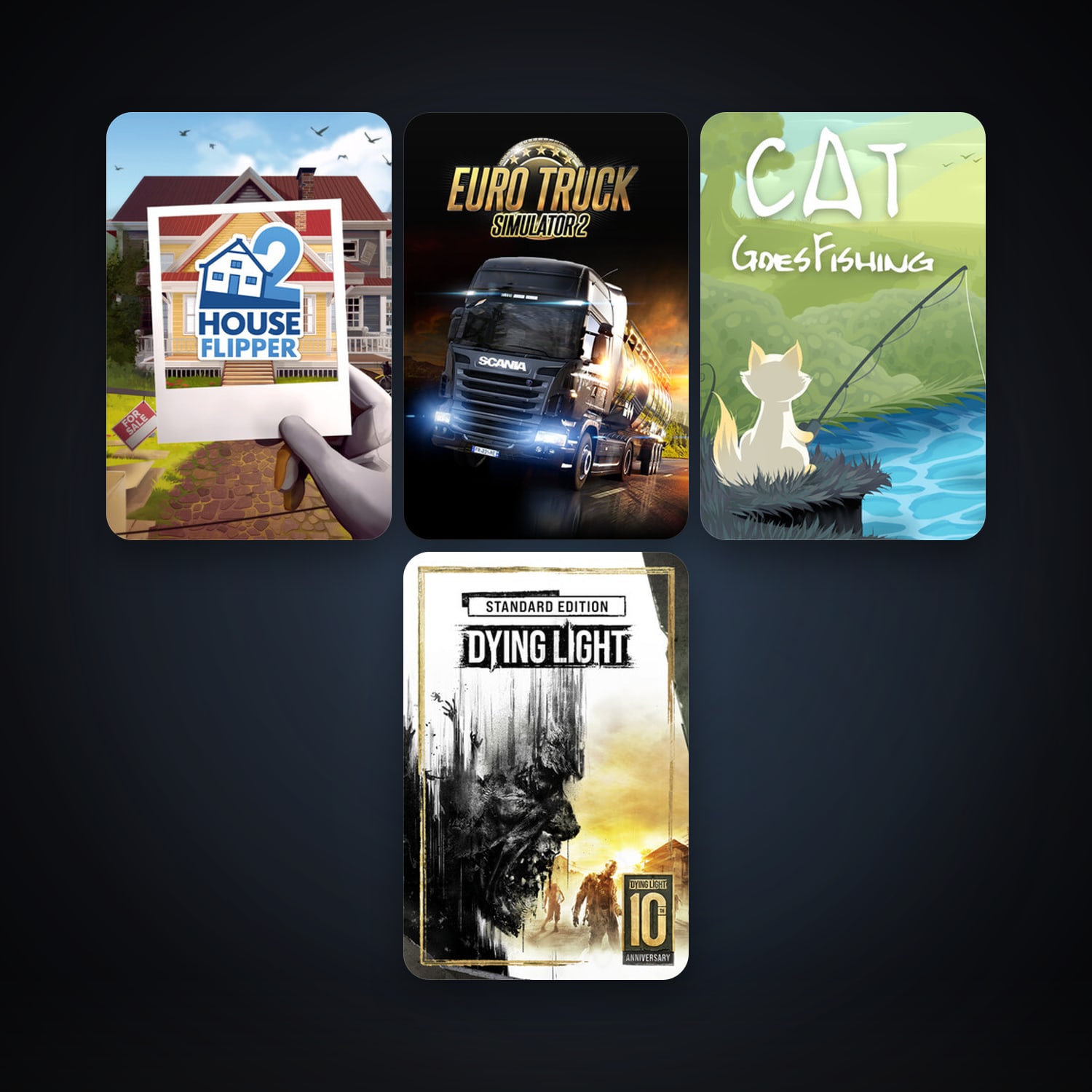 Euro Truck Simulator 2 + Dying Light, 11 games, clean — HabibiAccounts