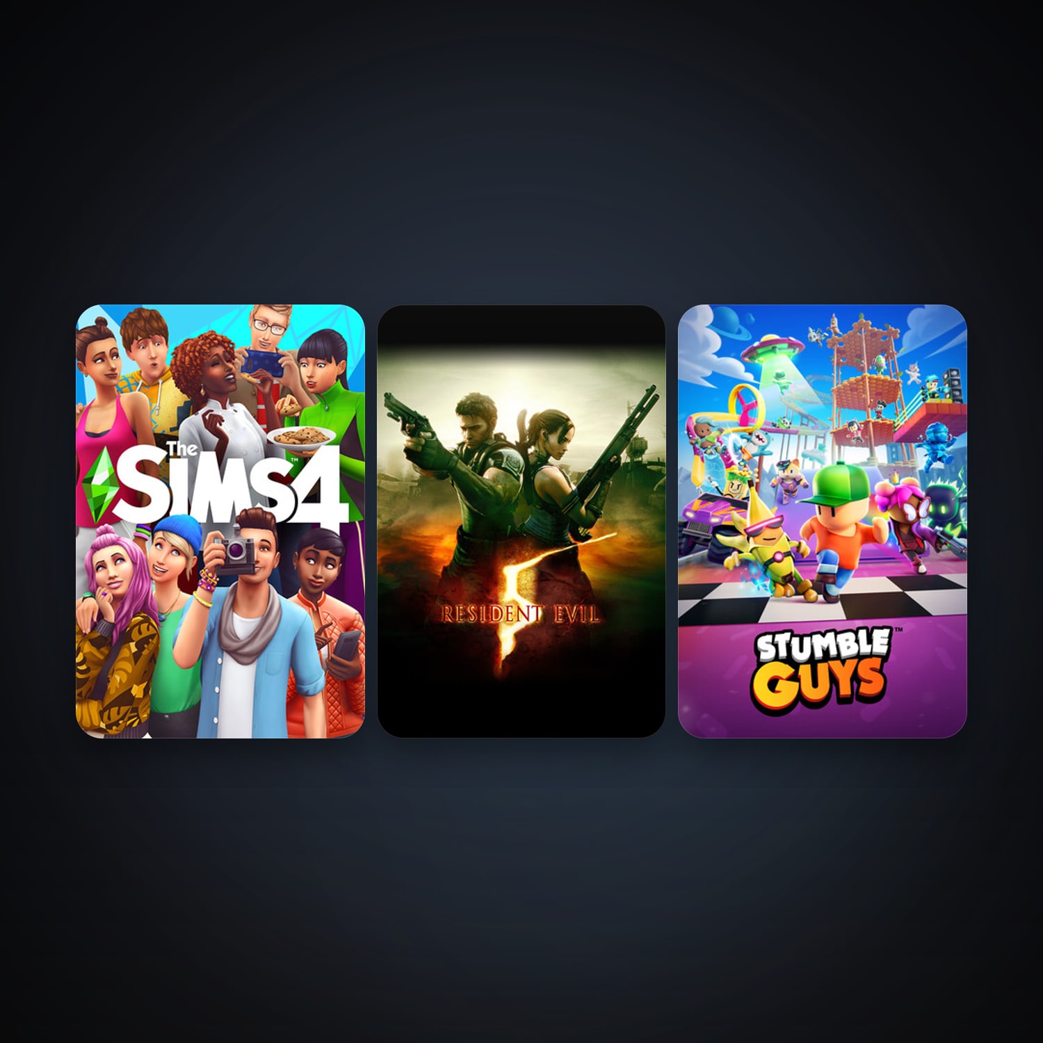 Resident Evil 5 + The Sims 4, 8 games, clean — HabibiAccounts