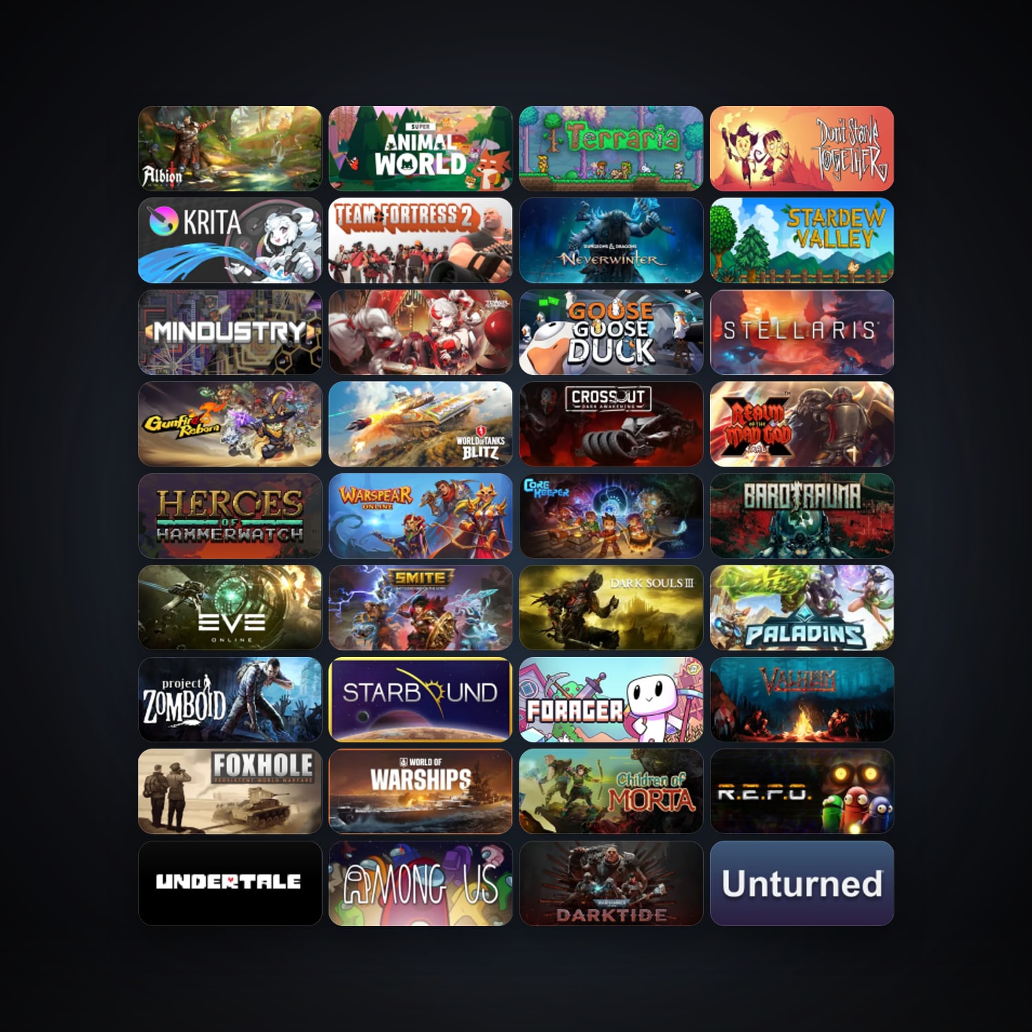 Team Fortress 2 + Terraria, 119 games, clean — HabibiAccounts