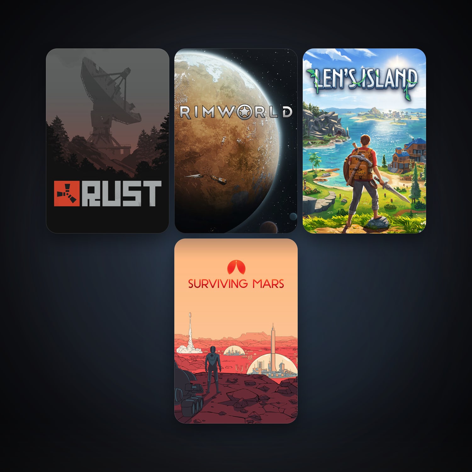 Rust + RimWorld, 5 games, clean — HabibiAccounts