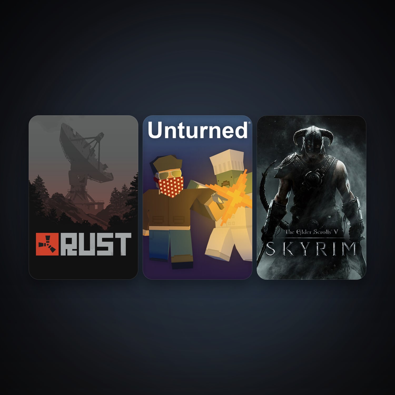 The Elder Scrolls V: Skyrim + Rust, 6 games, clean — HabibiAccounts
