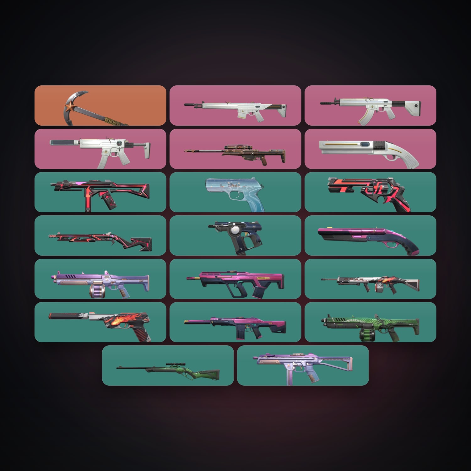 NA locker — 1 knives, 21 skins, lvl 27 — HabibiAccounts