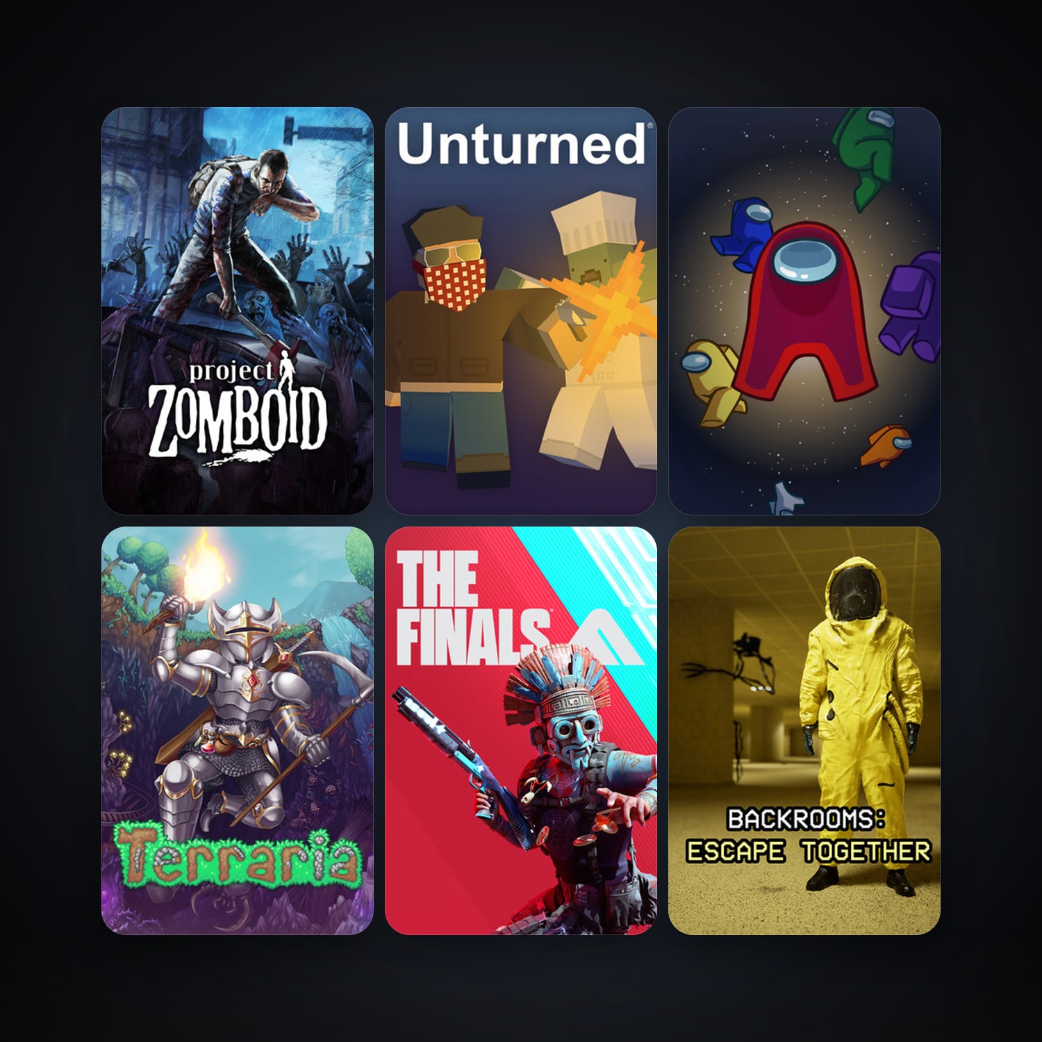 Terraria + Project Zomboid, 12 games, clean — HabibiAccounts
