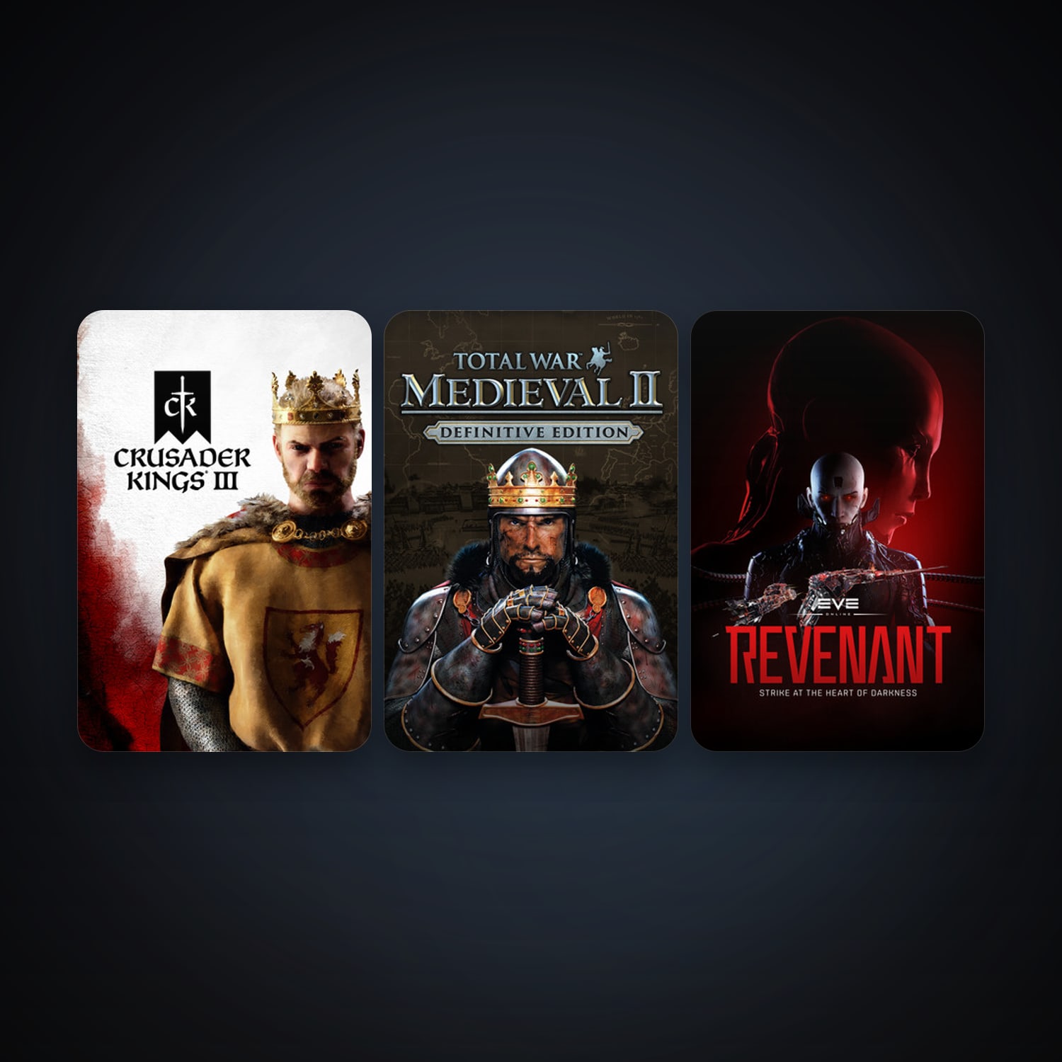 Medieval II: Total War + EVE Online, 4 games, clean — HabibiAccounts