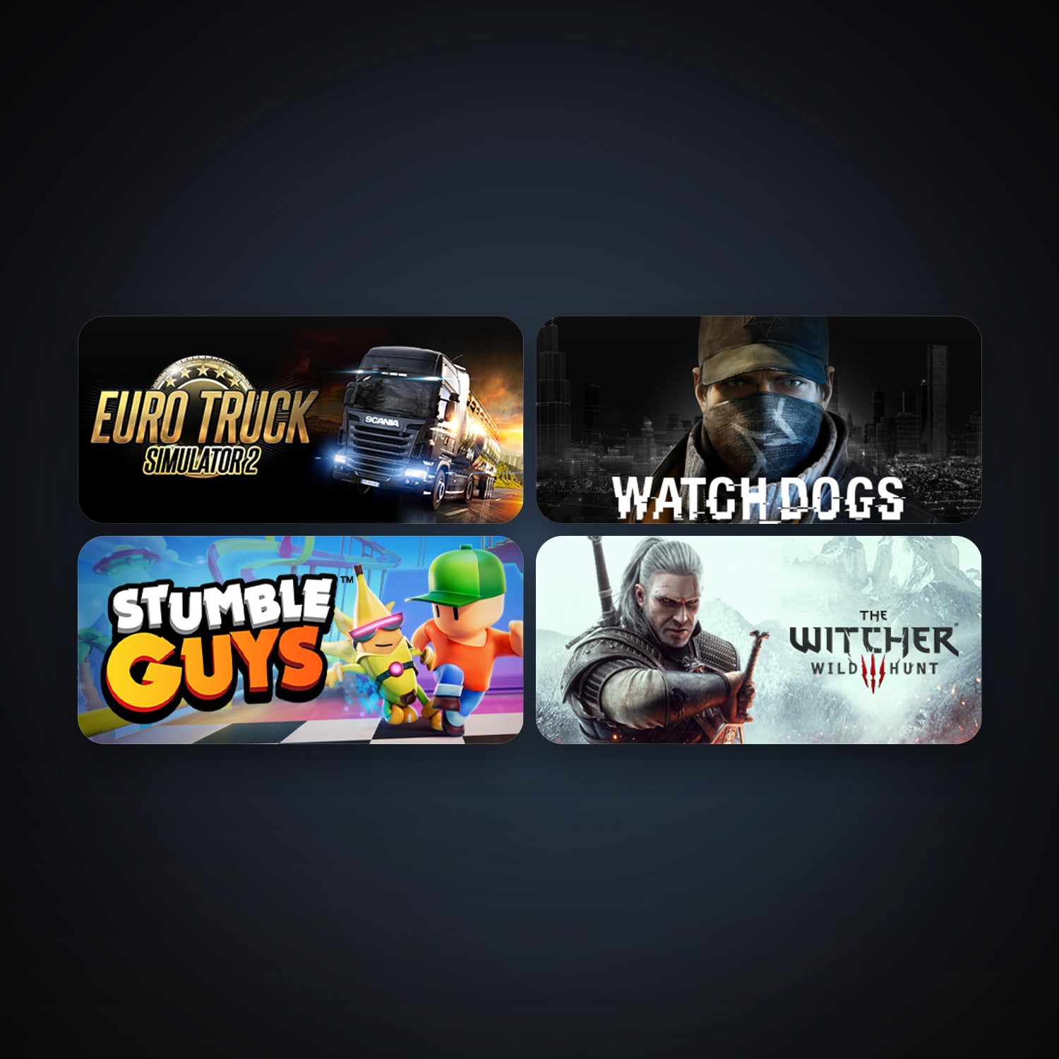 Euro Truck Simulator 2 + Watch_Dogs, 11 games, clean — HabibiAccounts