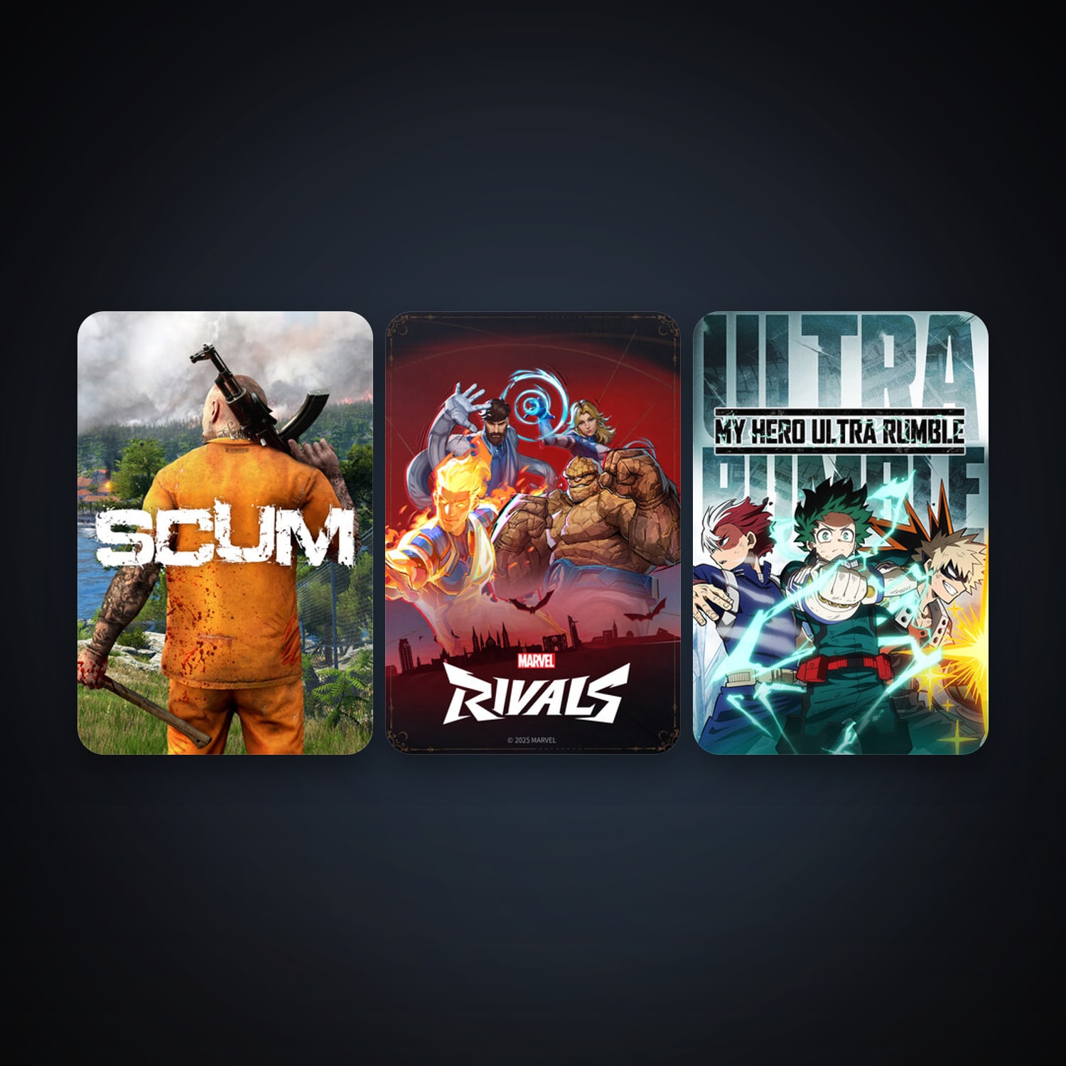SCUM + MY HERO ULTRA RUMBLE, 6 games, clean — HabibiAccounts