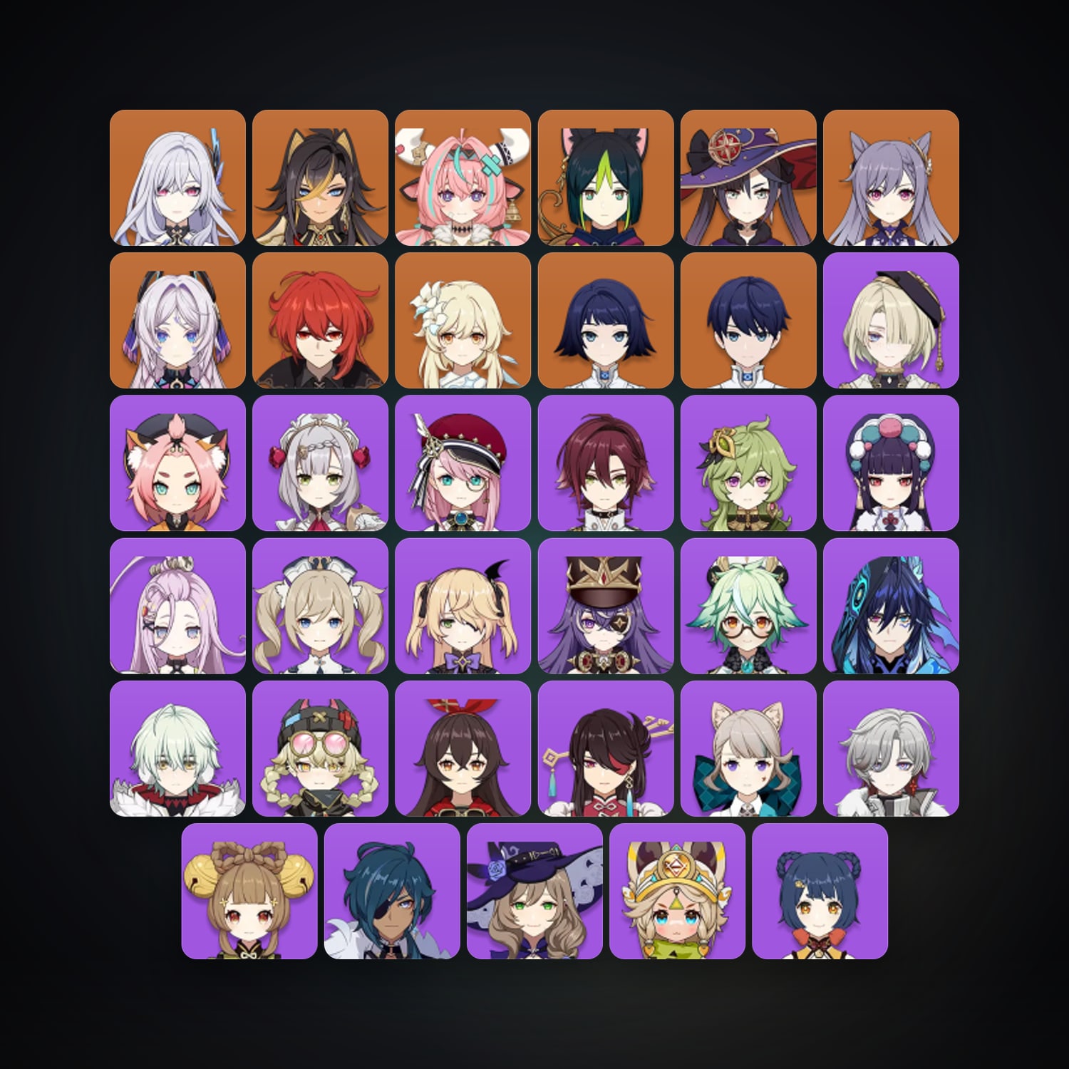 Genshin Impact | AR 52 | 35 Chars | 8× 5★ — Genshin / miHoYo Account — HabibiAccounts