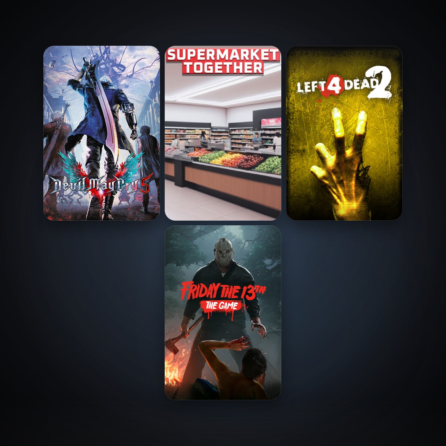 Left 4 Dead 2 + Friday the 13th: The Game, 5 games, clean — HabibiAccounts