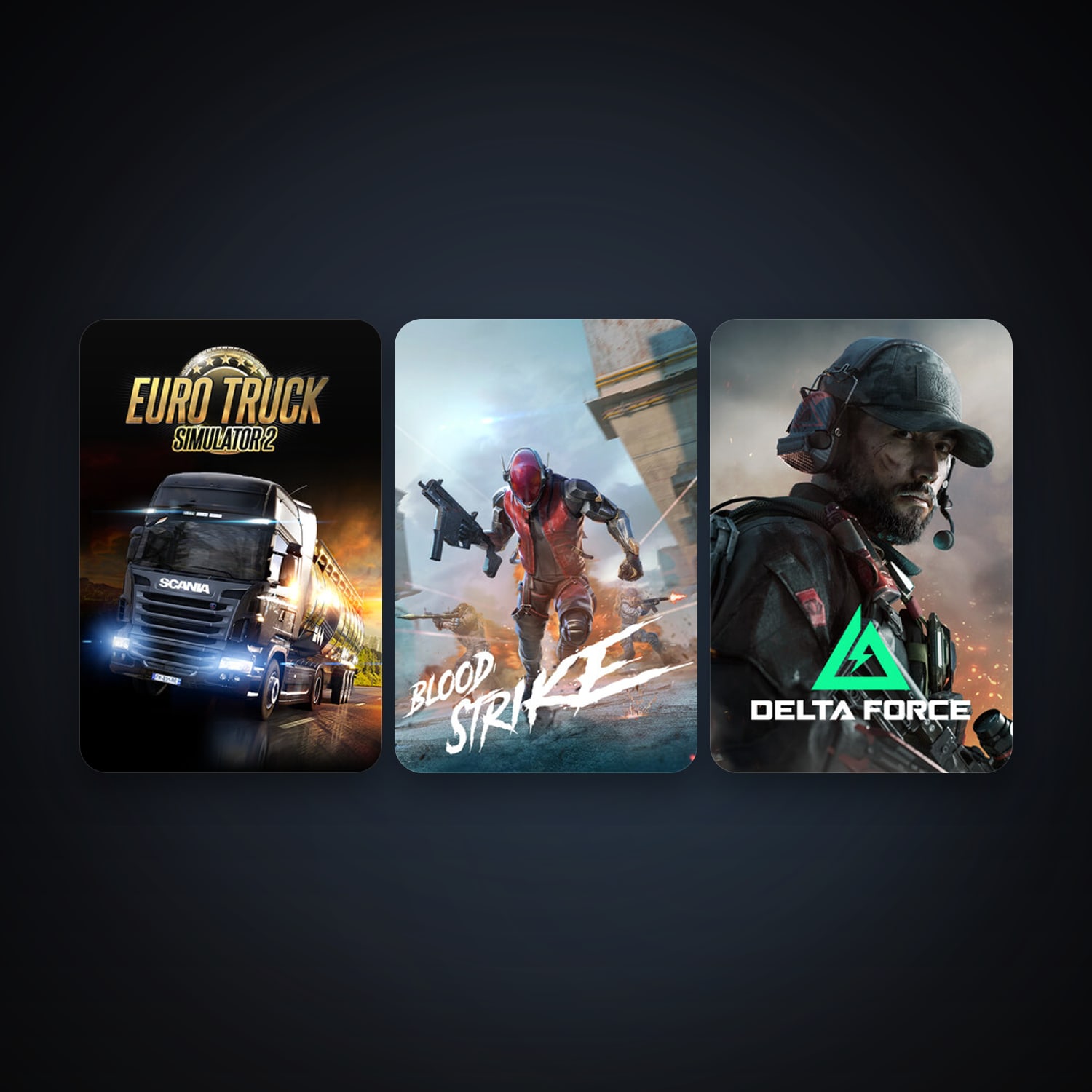 Euro Truck Simulator 2 + Delta Force: Hawk Ops, 5 games, clean — HabibiAccounts