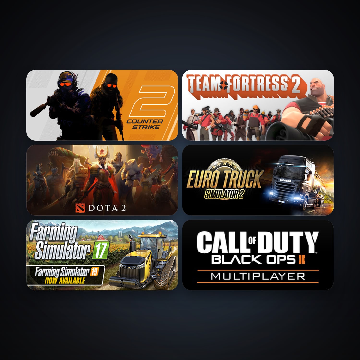 Team Fortress 2 + Dota 2, 30 games, Steam 13, clean — HabibiAccounts
