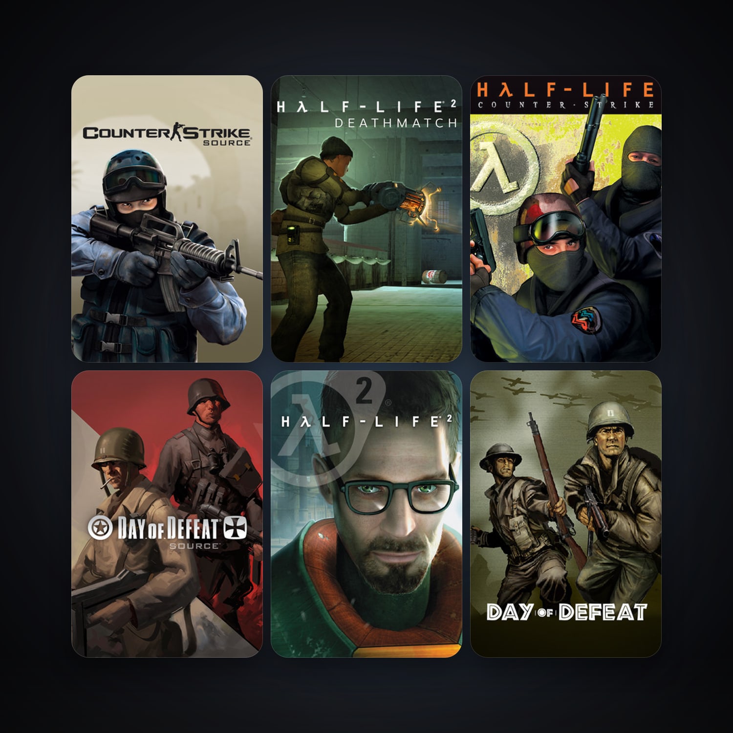 Counter-Strike + Day of Defeat, 12 games, Steam 11, clean — HabibiAccounts