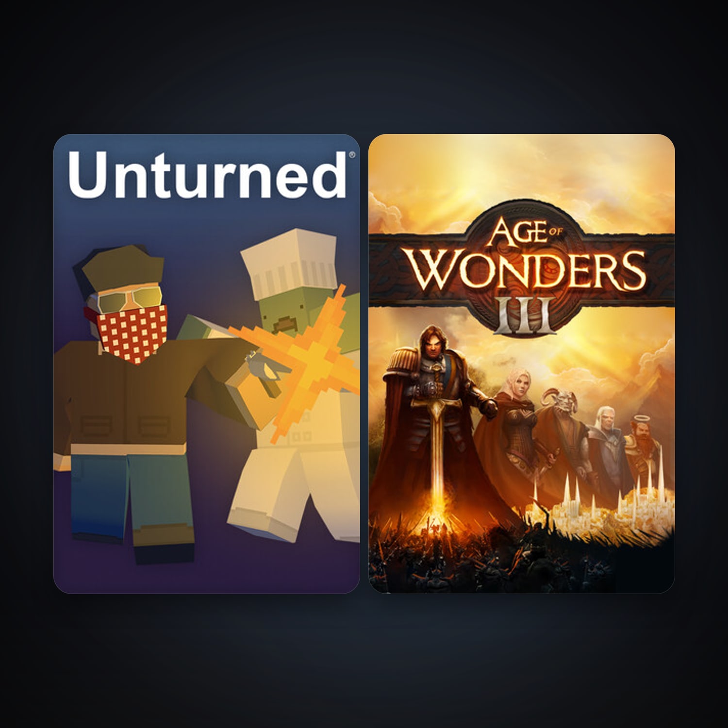 Age of Wonders III + Unturned, 12 games, clean — HabibiAccounts